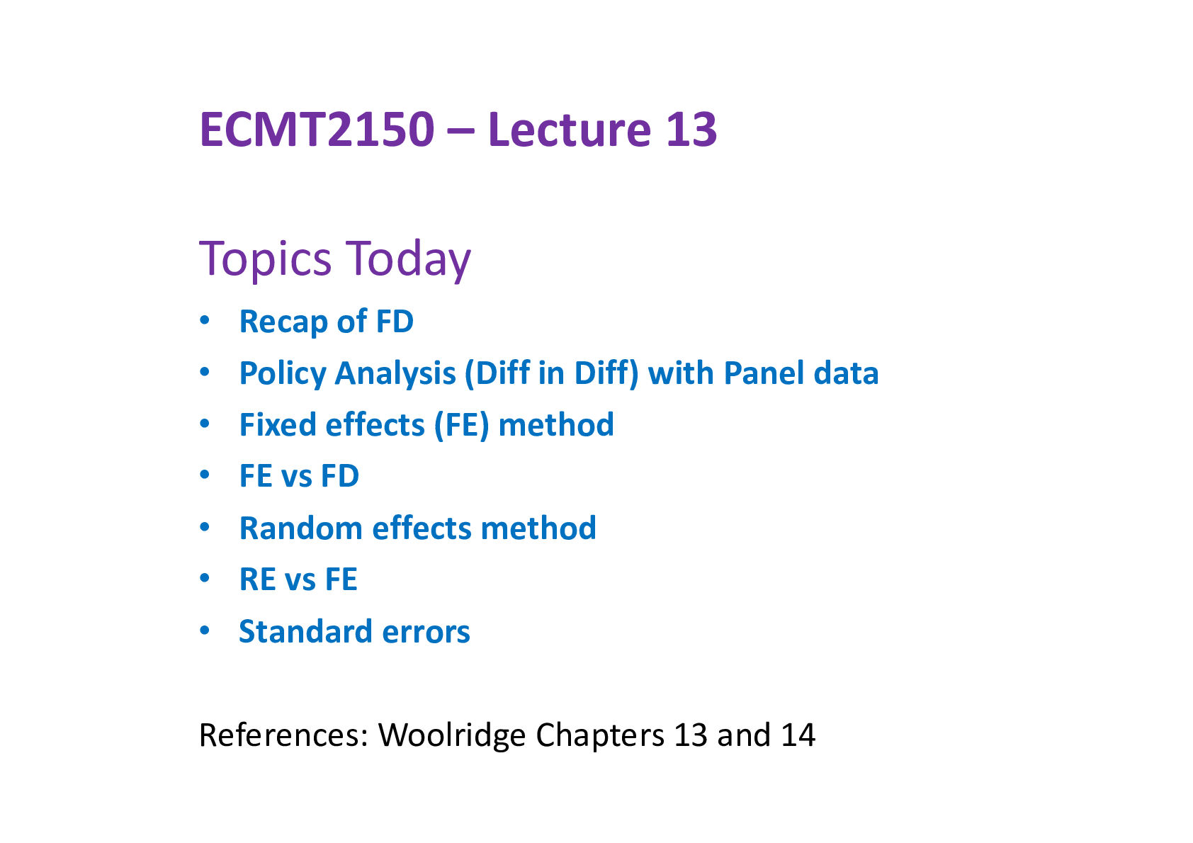Preview image of 13 Treatment Effects &amp; Panel Data Models document