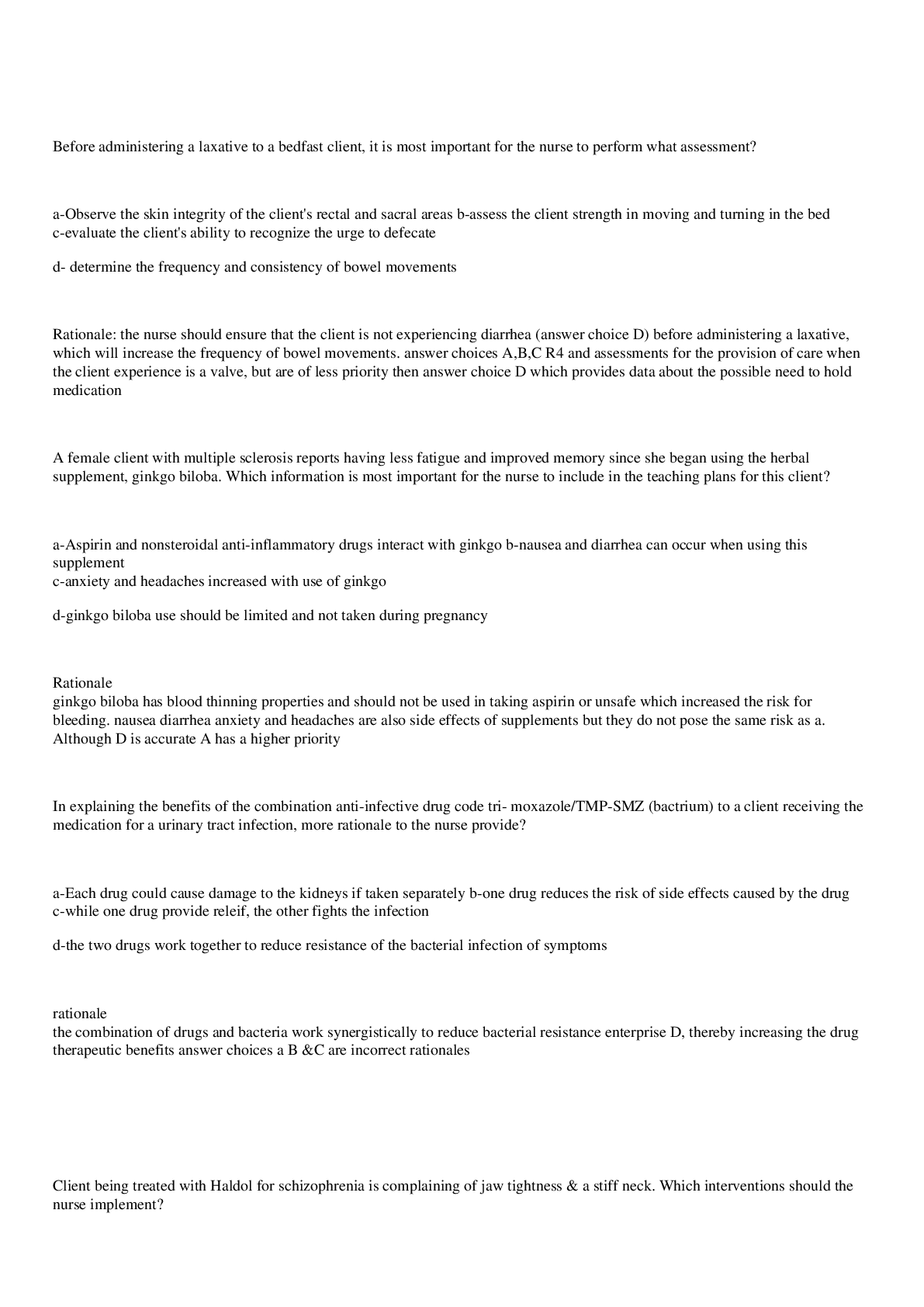 Preview image for Hesi Pharmacology (ACTUAL) Questions. Hesi Pharmacology (ACTUAL) Questions. 3pages questions with Rationale answers. Graded A