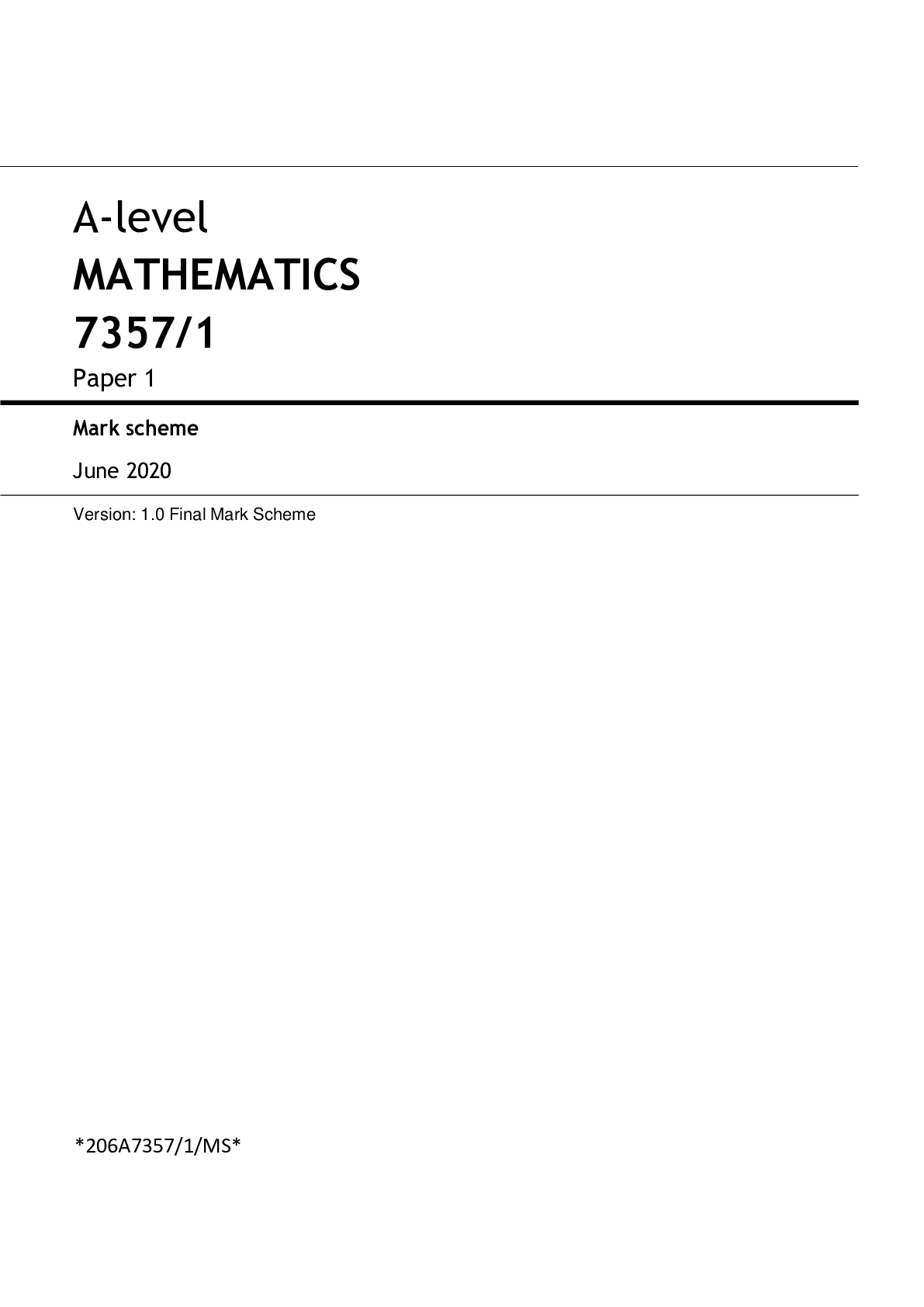 Preview image of 2020 Maths paper1. document