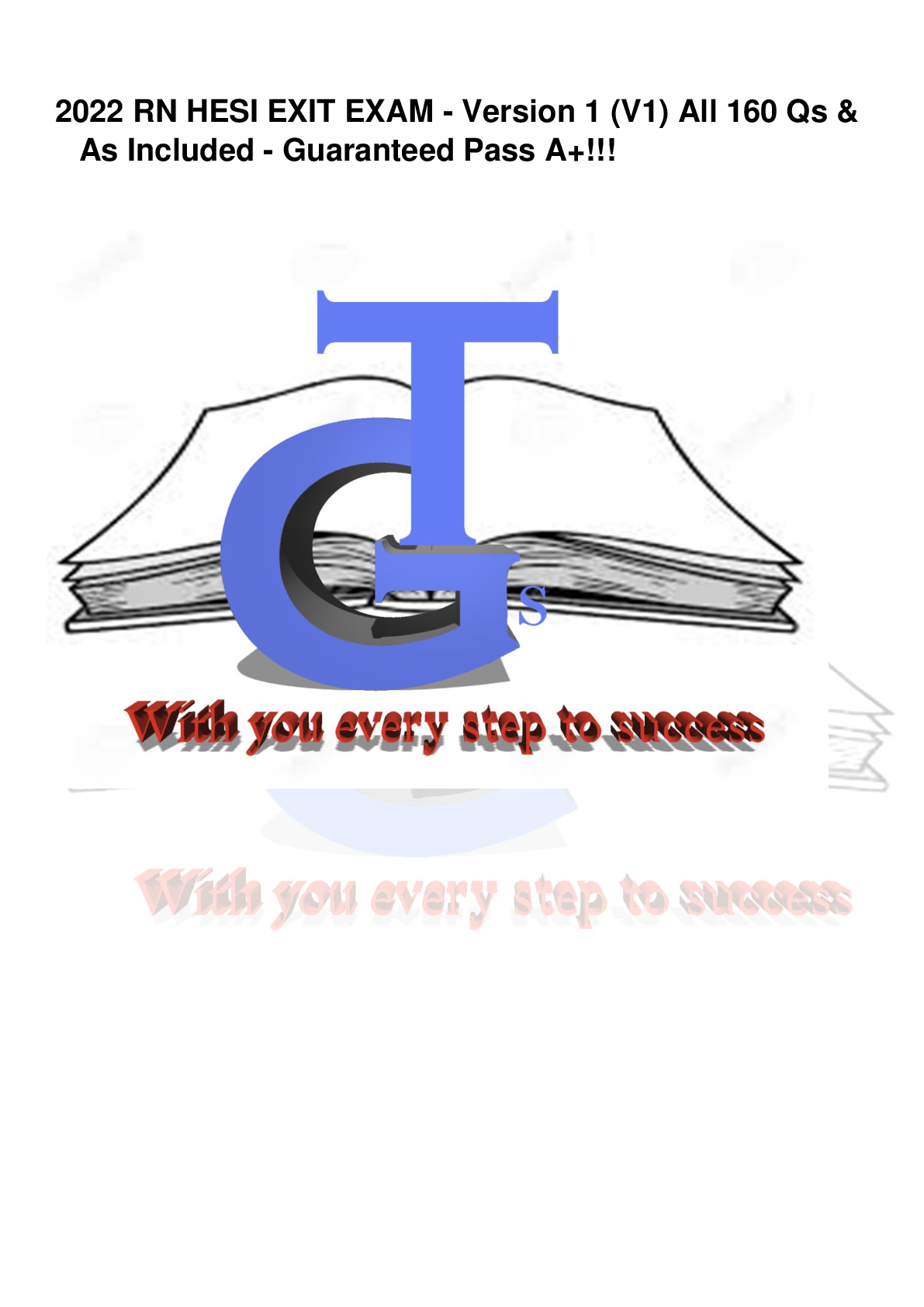 Preview image for 2022 ACTUAL RN HESI EXIT EXAM - Version 1 (V1) All 160 Qs &  As Included - Guaranteed Pass A+!!!