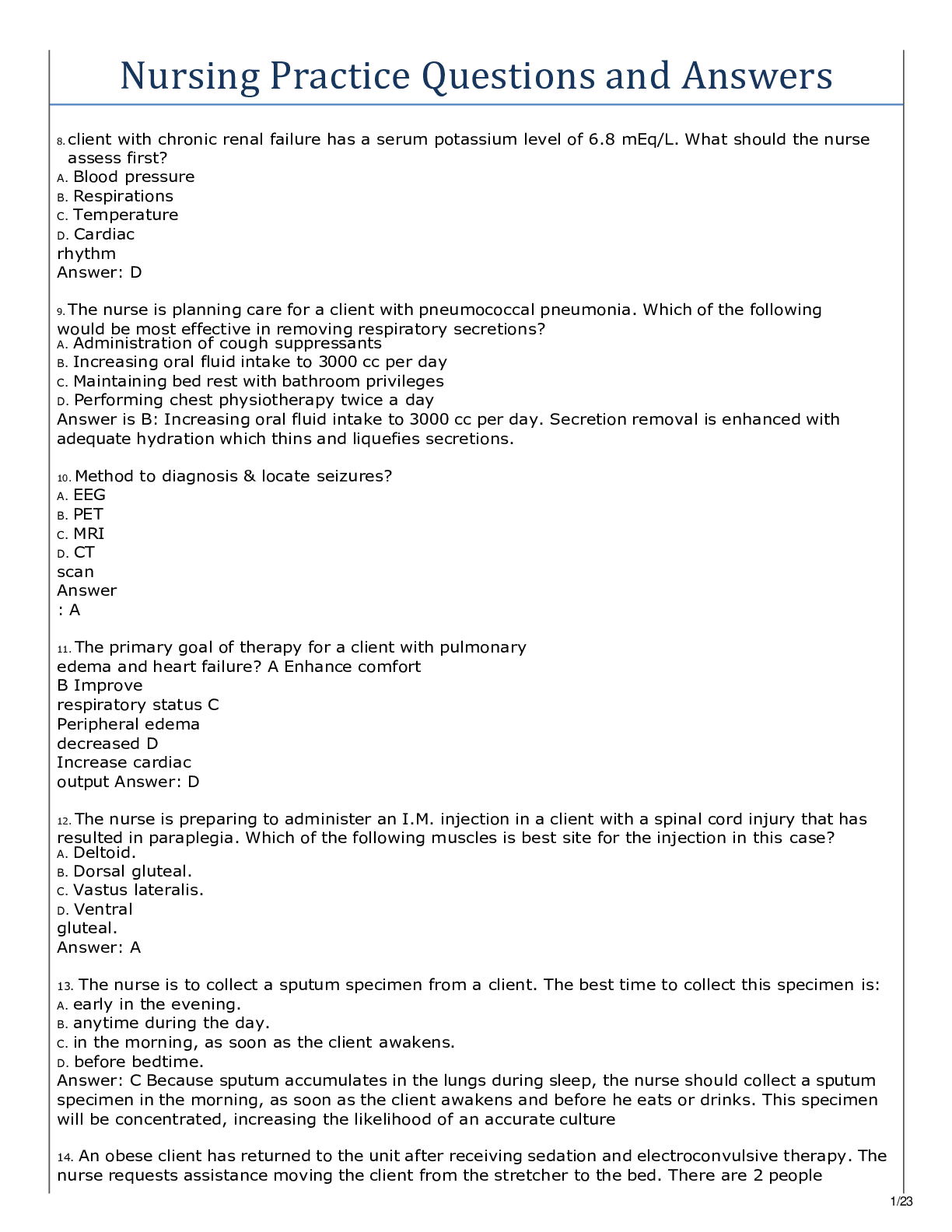Preview image for HAAD Prometric and DHA Nurses Introduction Practice Questions and Answers
