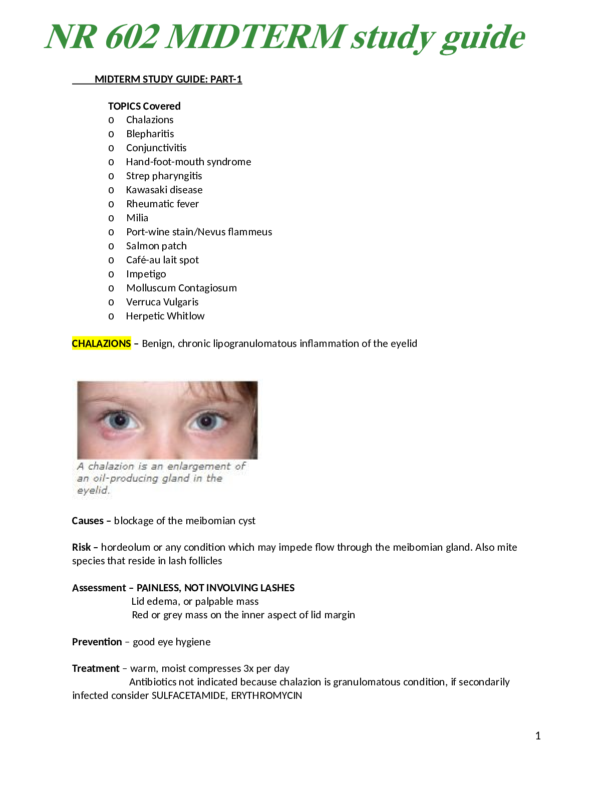 Preview image for NR602 MIDTERM study guide