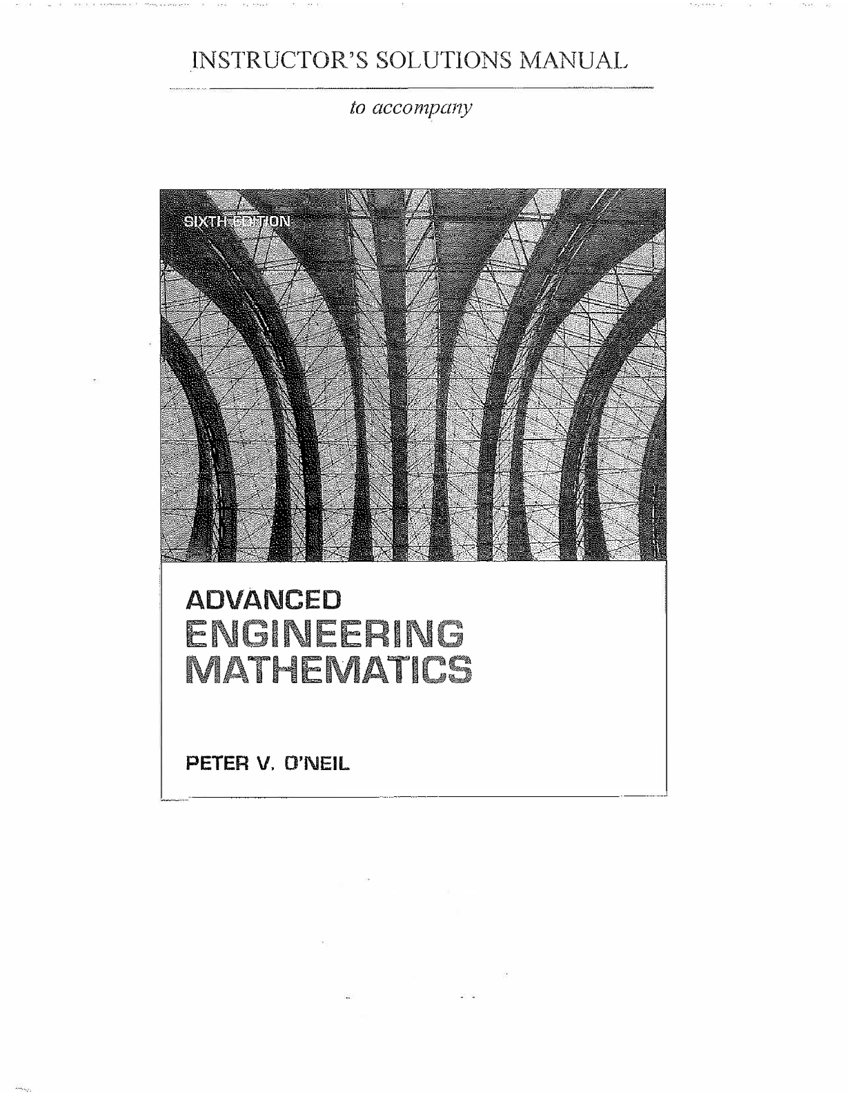 Recommended document preview for Solutions Manual For Advanced Engineering Mathematics 6th Edition by Peter V. O'Neil