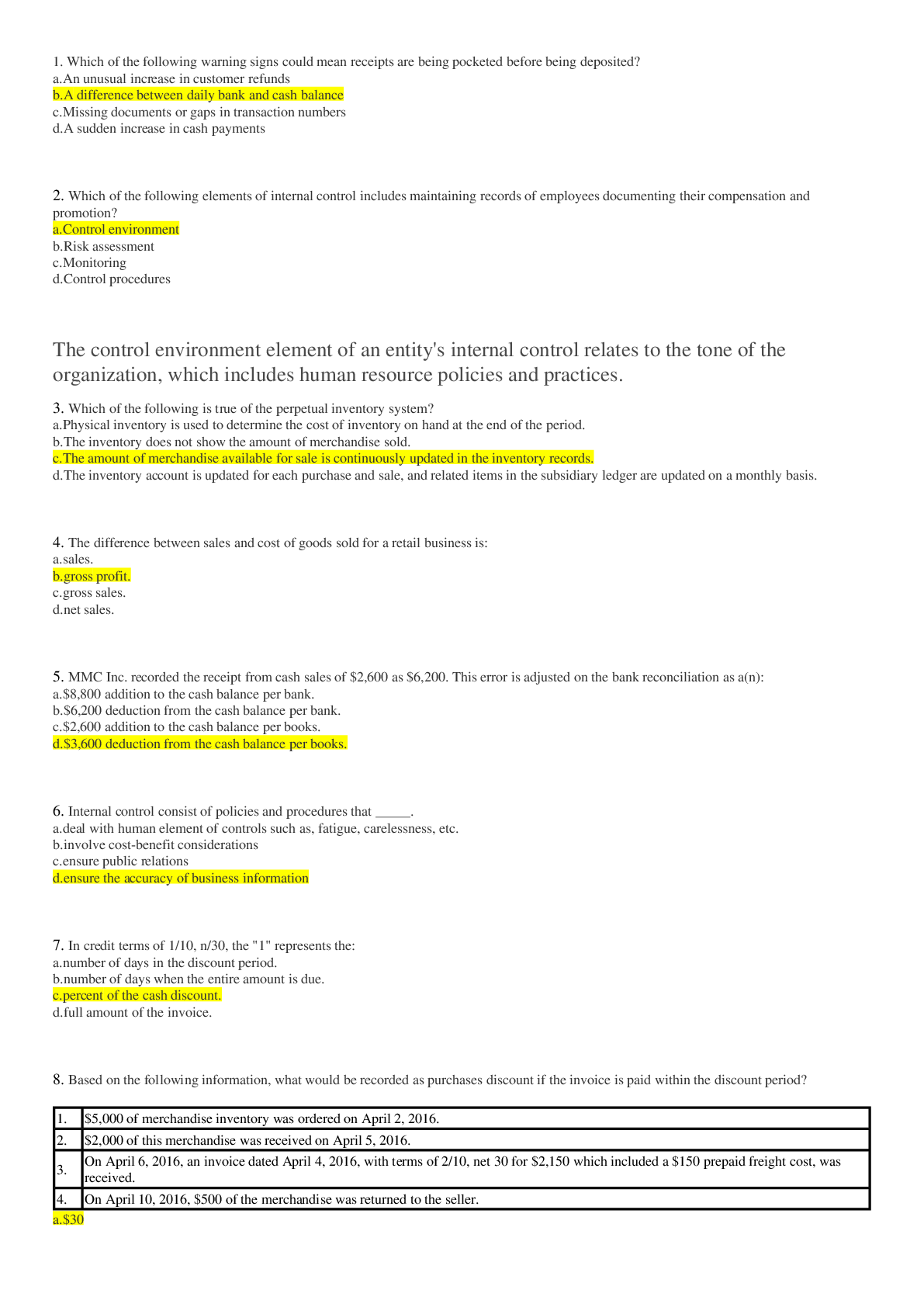 Preview image of [Solved] ACC 201 Week 3 Quiz 3 document