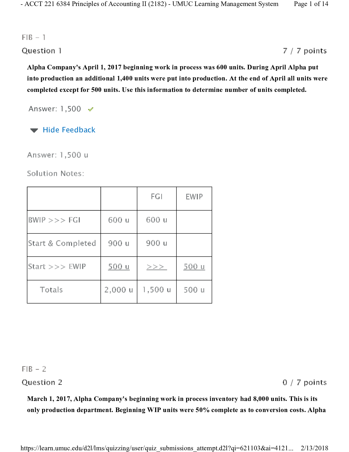Preview image of   ACCT 221 Week 6 Quiz 6 document