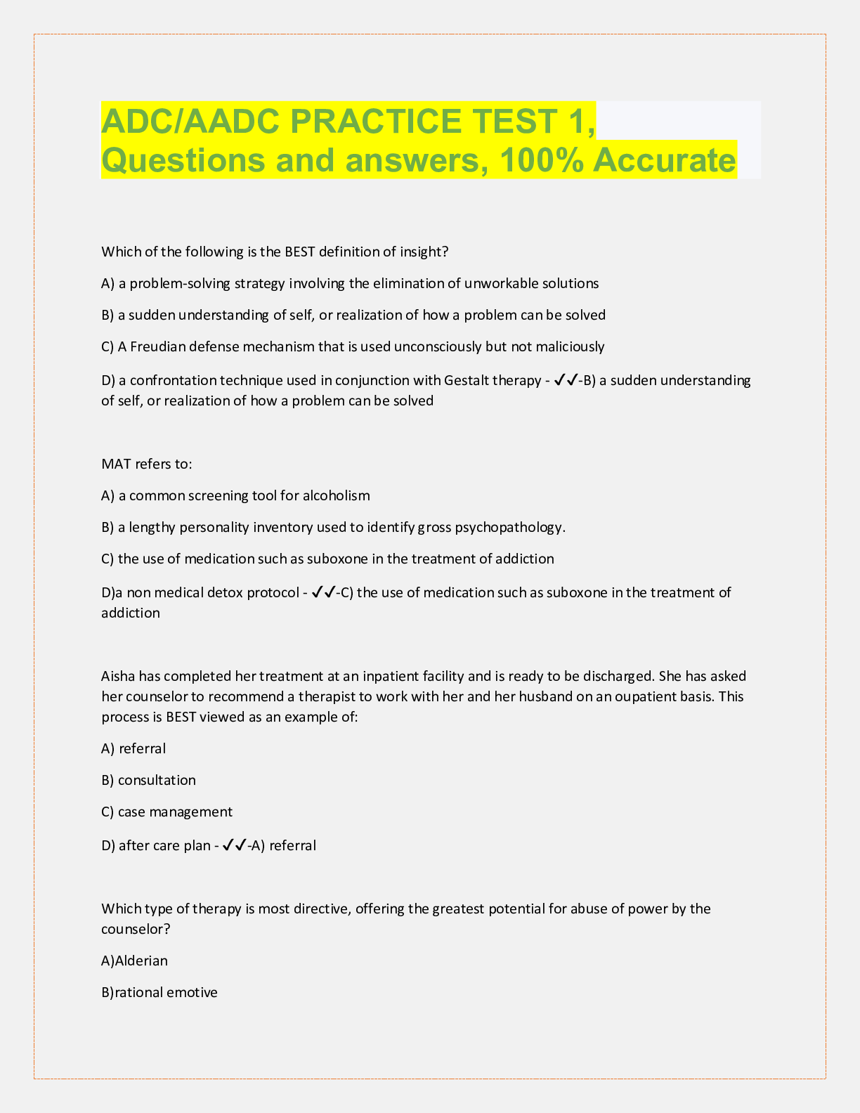 Preview image of ADC/AADC PRACTICE TEST 1 2022/2023 document