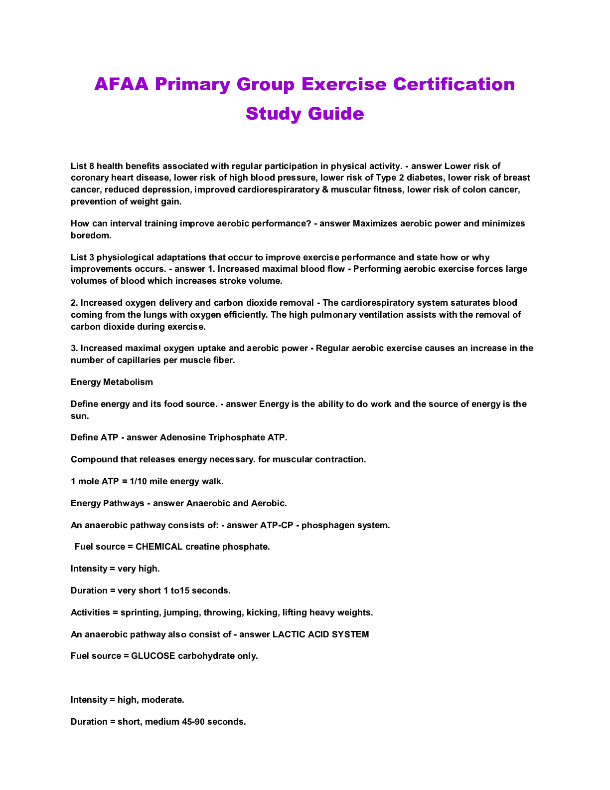 Bundle for AFAA Tests Compilation - Scholarfriends