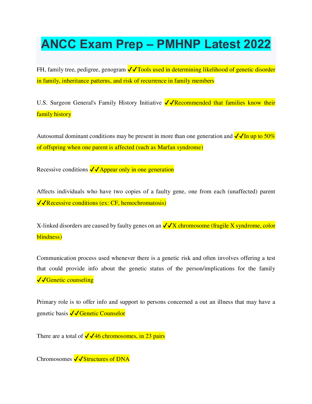 ANCC Exam Prep – PMHNP Latest 2022 | ScholarFriends