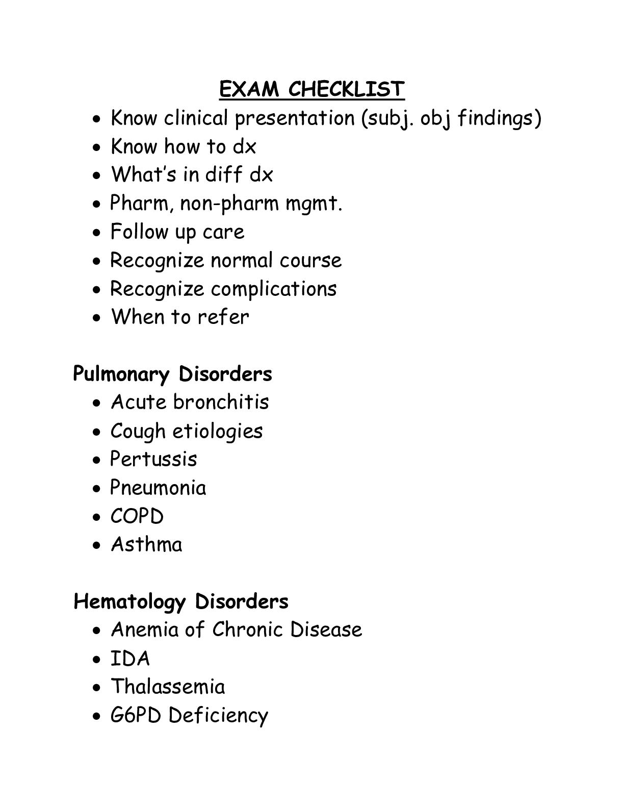 Preview image for APEA EXAM CHECKLIST (1) Study Guide