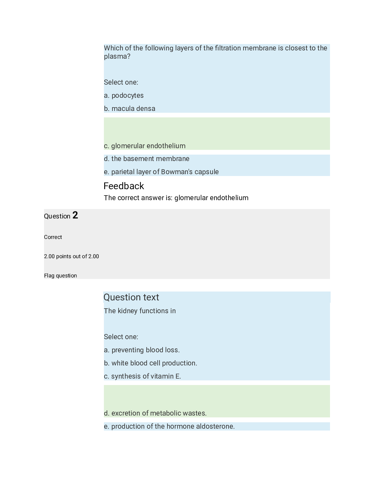 Preview image of BIO 202 Anatomy Physiology |Urinary | Top Graded document