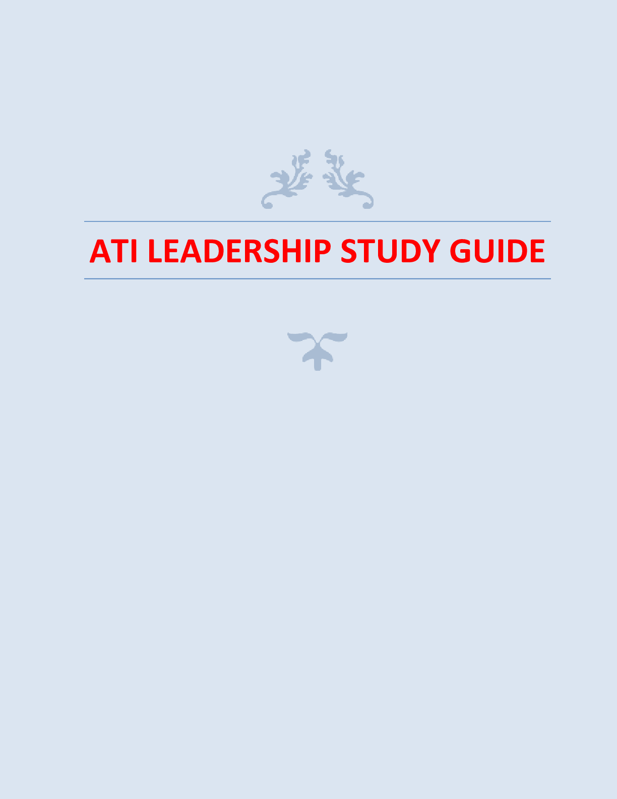 Preview image of ATI LEADERSHIP STUDY GUIDE document