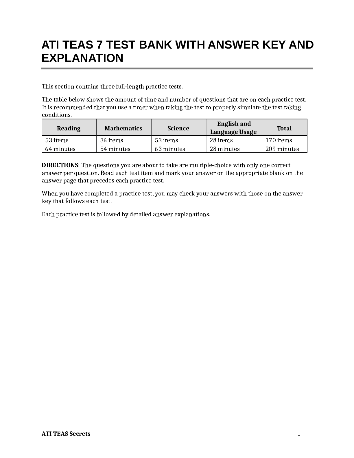 Preview image for ATI_TEAS_7_TEST_BANK_WITH_ANSWER_KEY_AND_EXPALANATION.docx.pdf