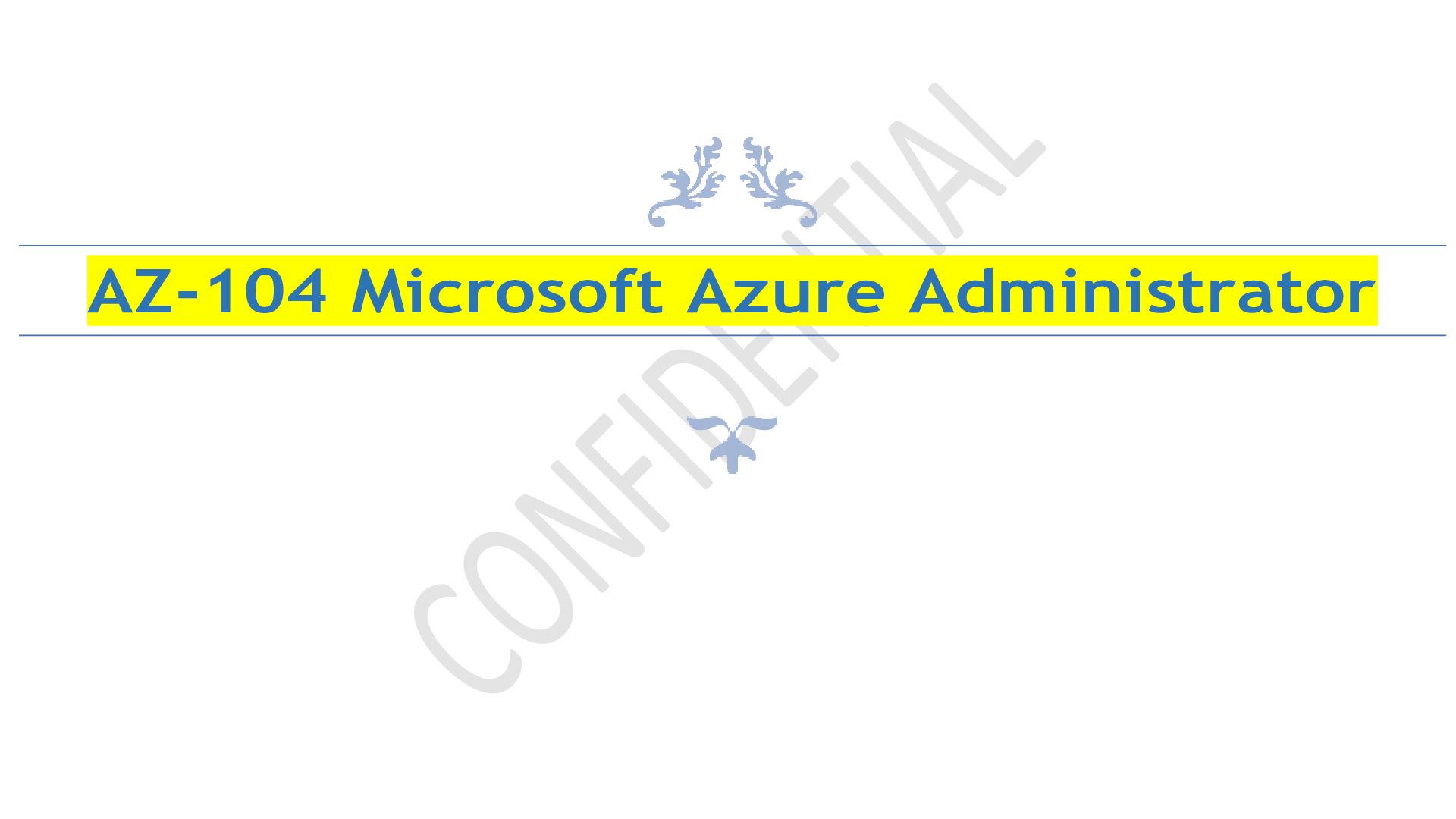 Preview image of AZ-104 Microsoft Azure Administrator document