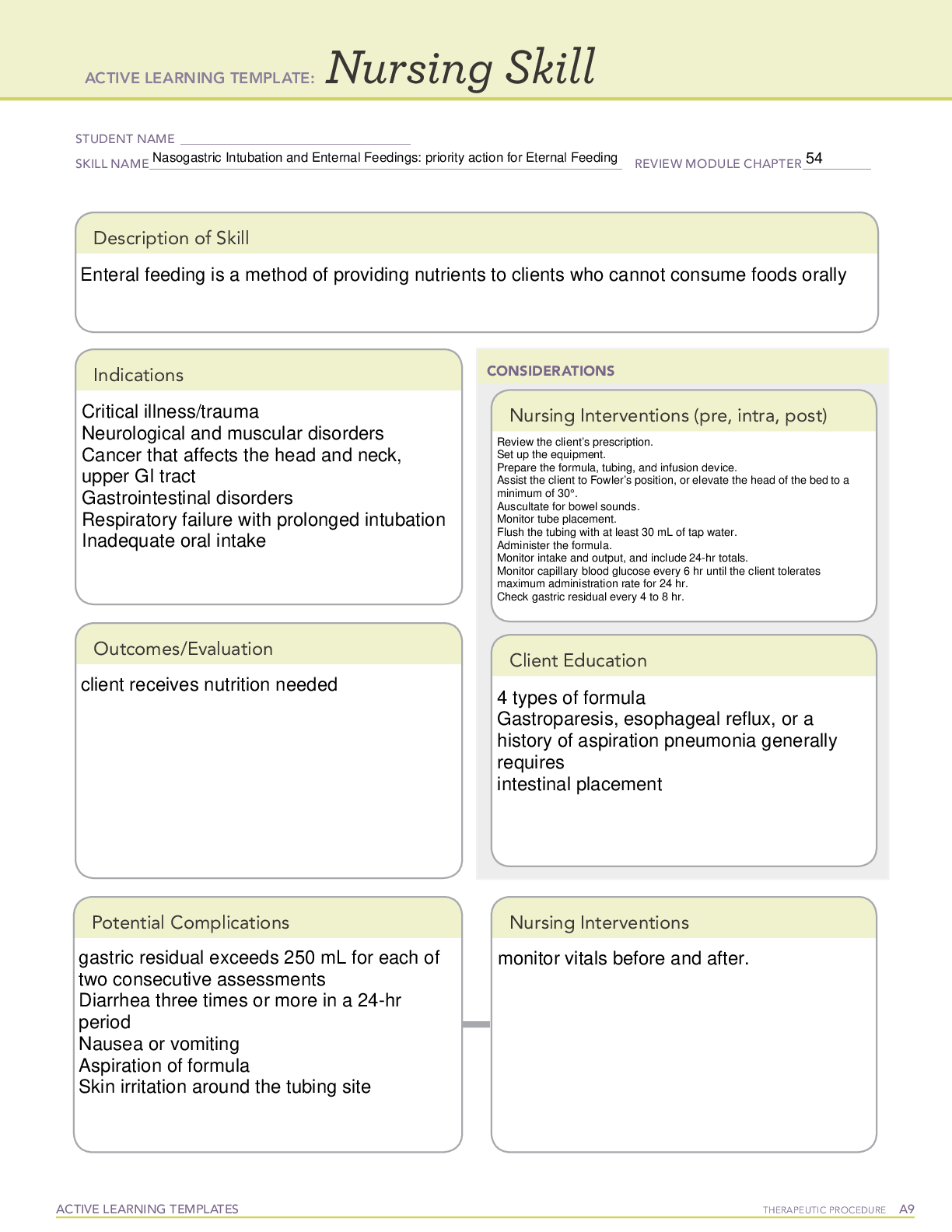Preview image for Nasogastric Intubation and Enternal Feedings: priority action for Eternal Feeding
