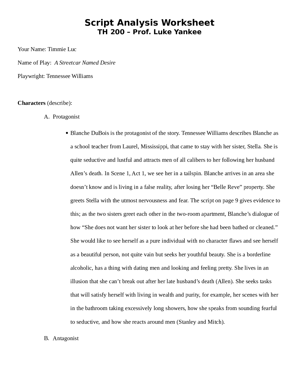 Preview image of A Streetcar Named Desire document