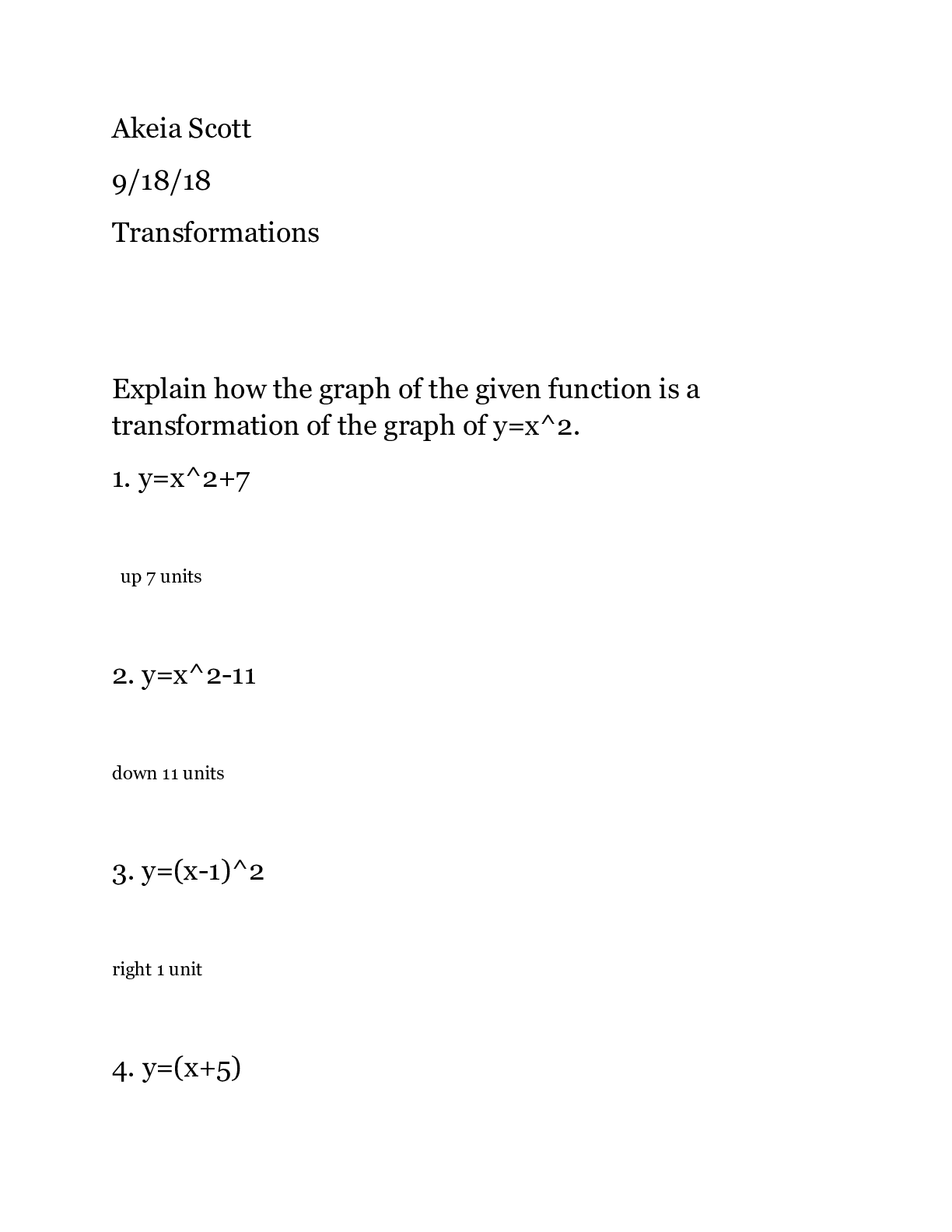 Preview image of CHEM 1405: Akeia Scott Transformations. Worked Solutions. 100% document