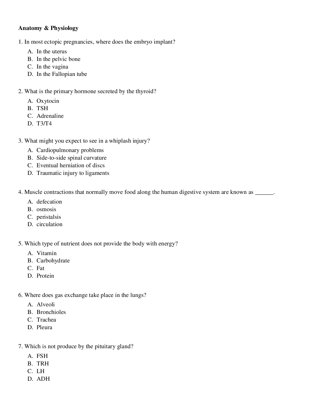 Preview image for Anatomy-Physiology-Questions-With-Answers