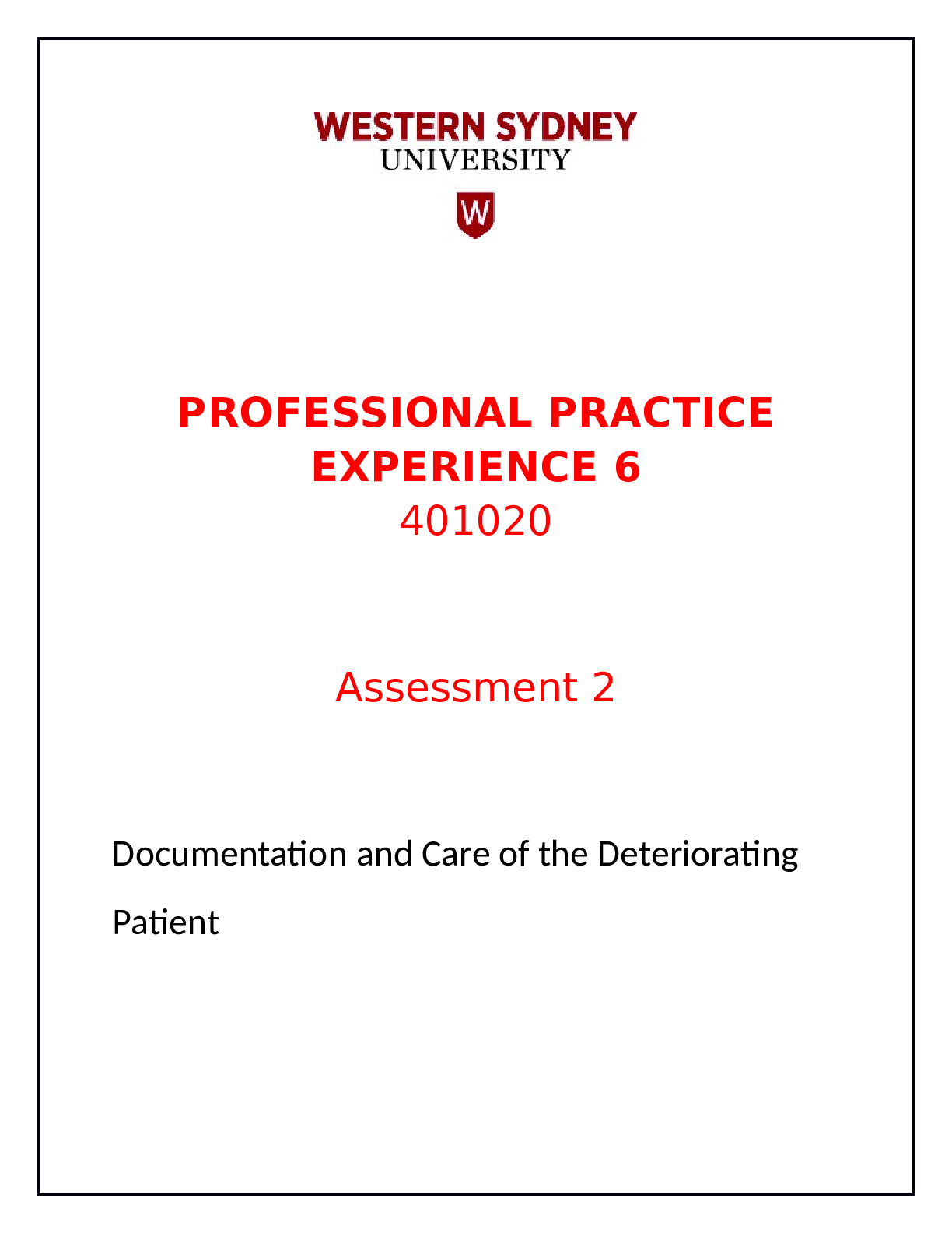 Preview image for Documentation and Care of the Deteriorating Patient