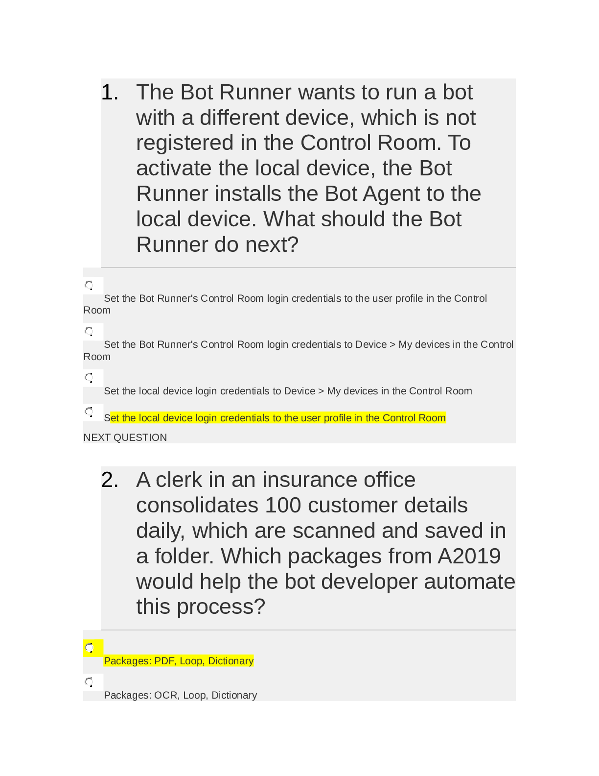 Preview image for Automation Anywhere Certified Advanced RPA Professional (A2019).