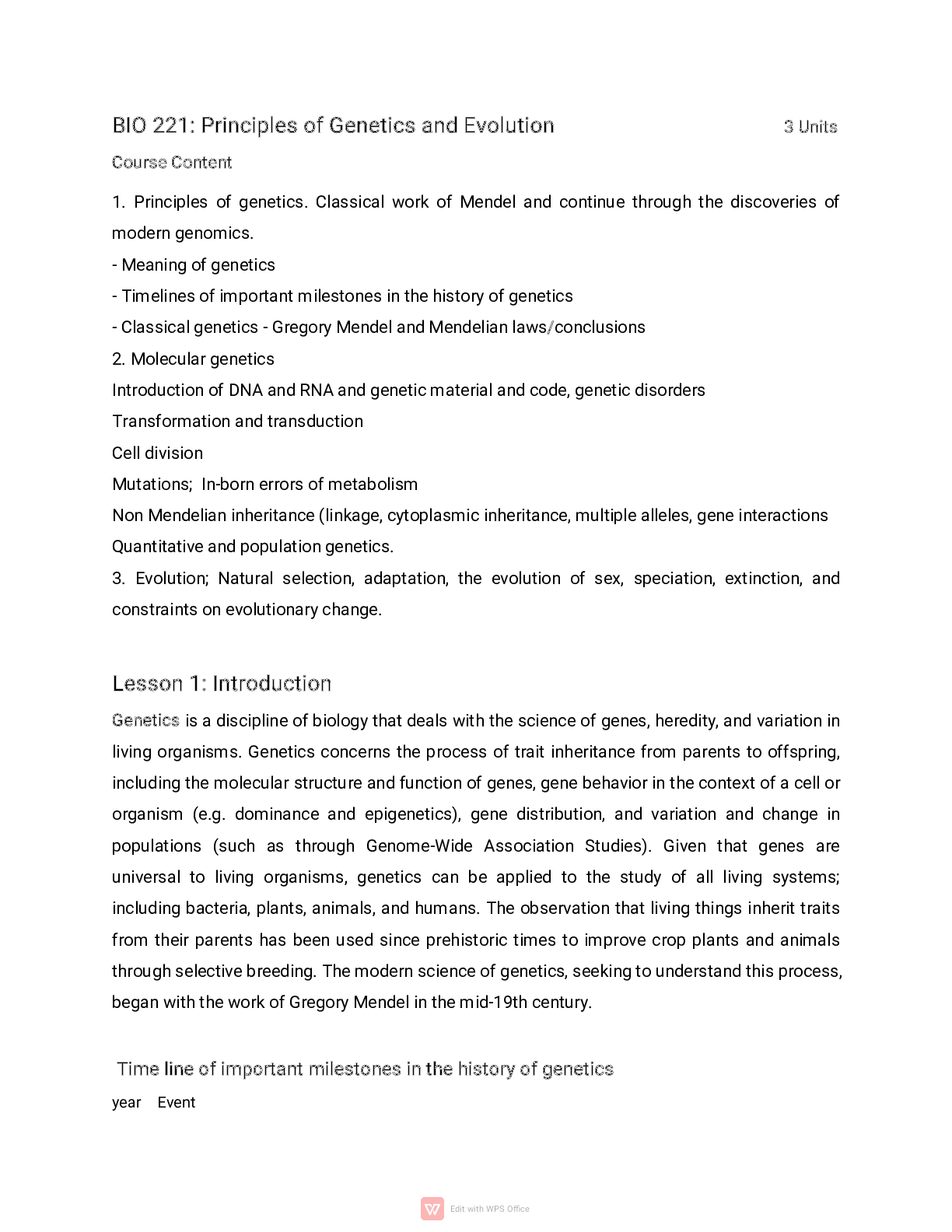 Genetics And Evolution Notes.pdf Principles of genetics and evolution (well simplified version ) Exam ...