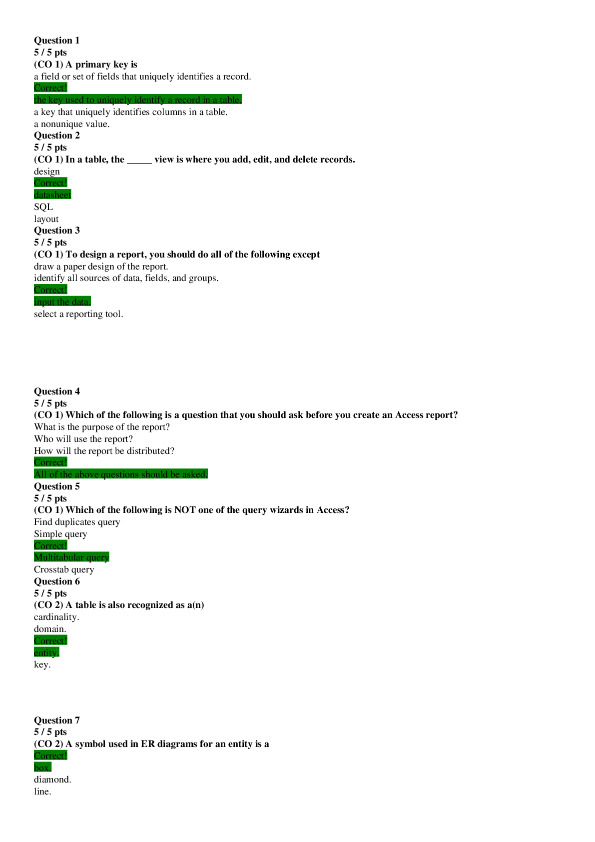 Preview image of BIS 245 WEEK 8 FINAL QUIZ. A+ GRADED document