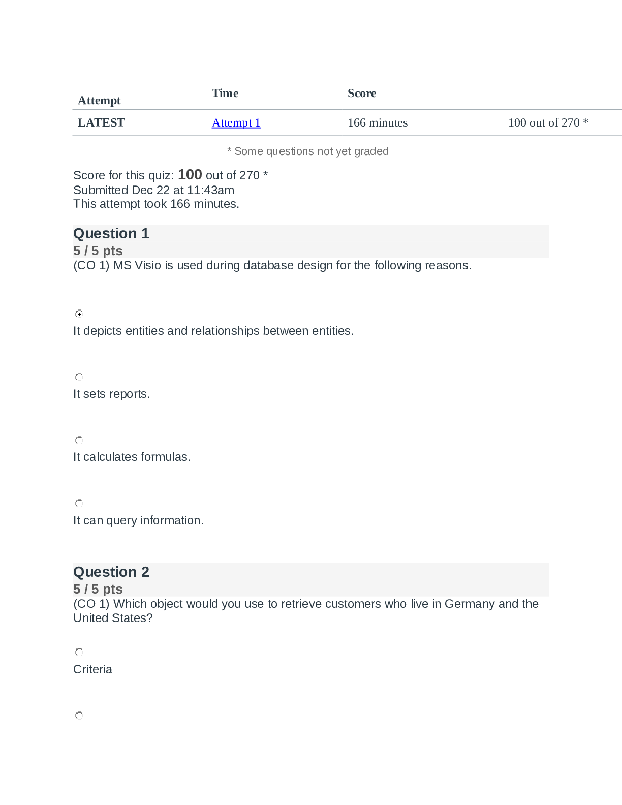 Preview image of BIS245 Week 8 Final Exam./ Already Graded A document