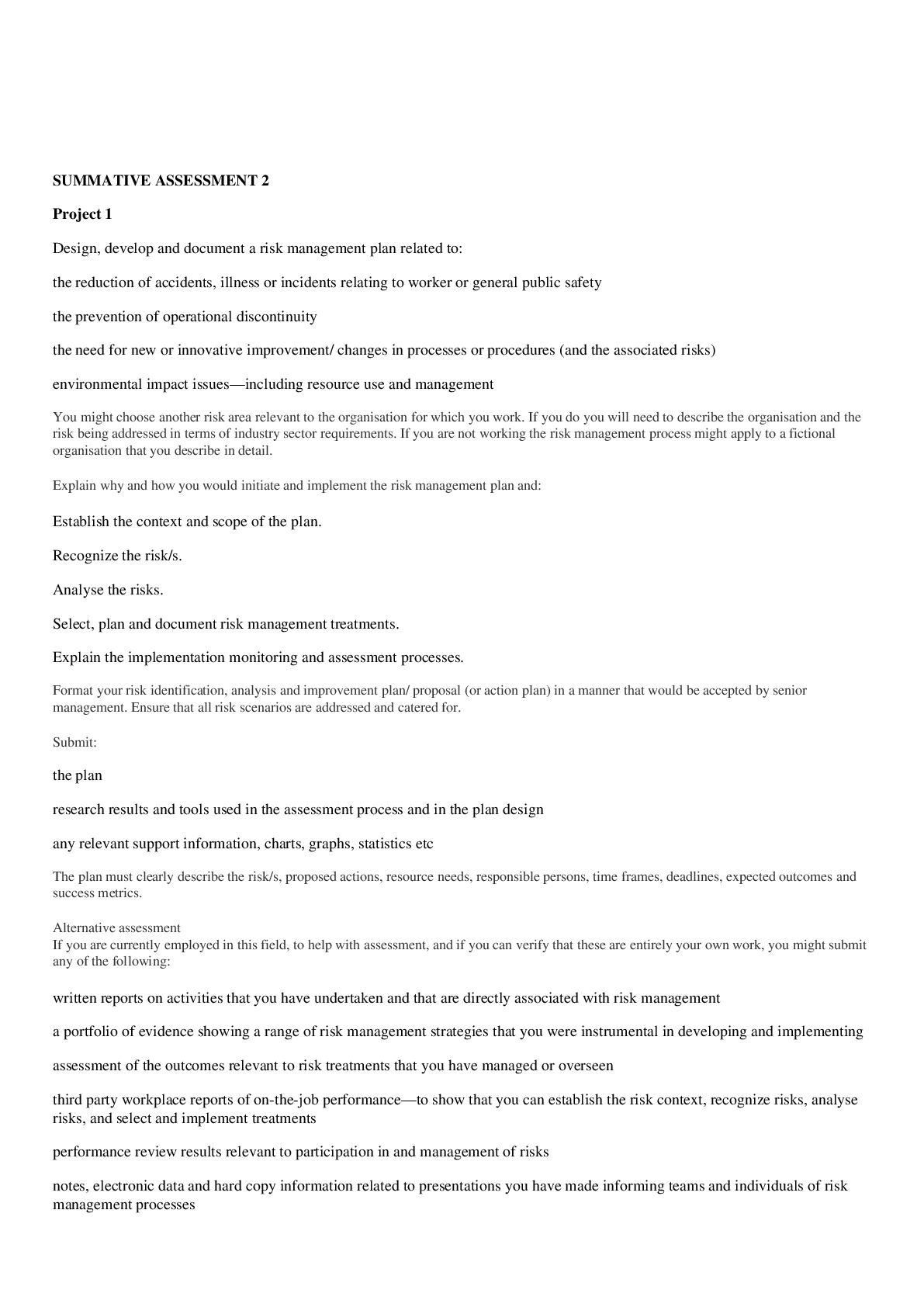 Preview image of [Solved] BSBRSK501 Manage Risk - Summative Assessment 2 document
