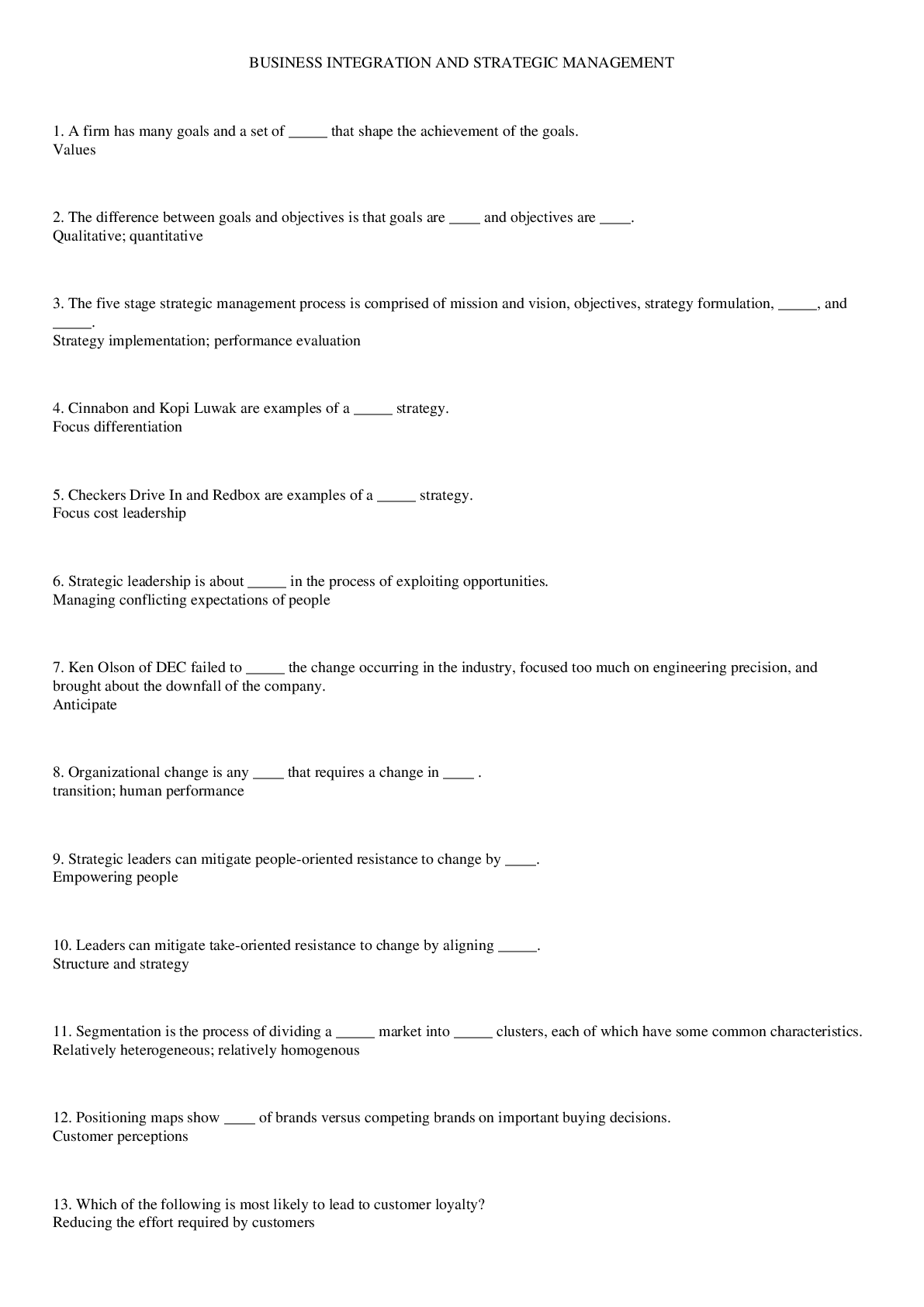 Preview image of [Solved] BUSINESS INTEGRATION AND STRATEGIC MANAGEMENT document