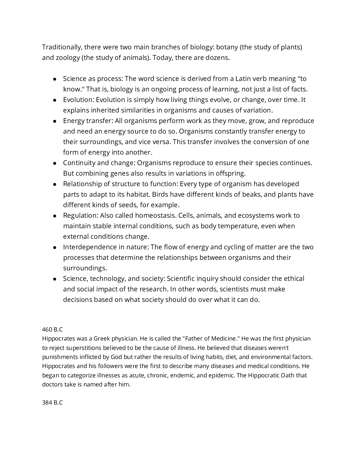 Preview image of Biology A- Night School Notes document