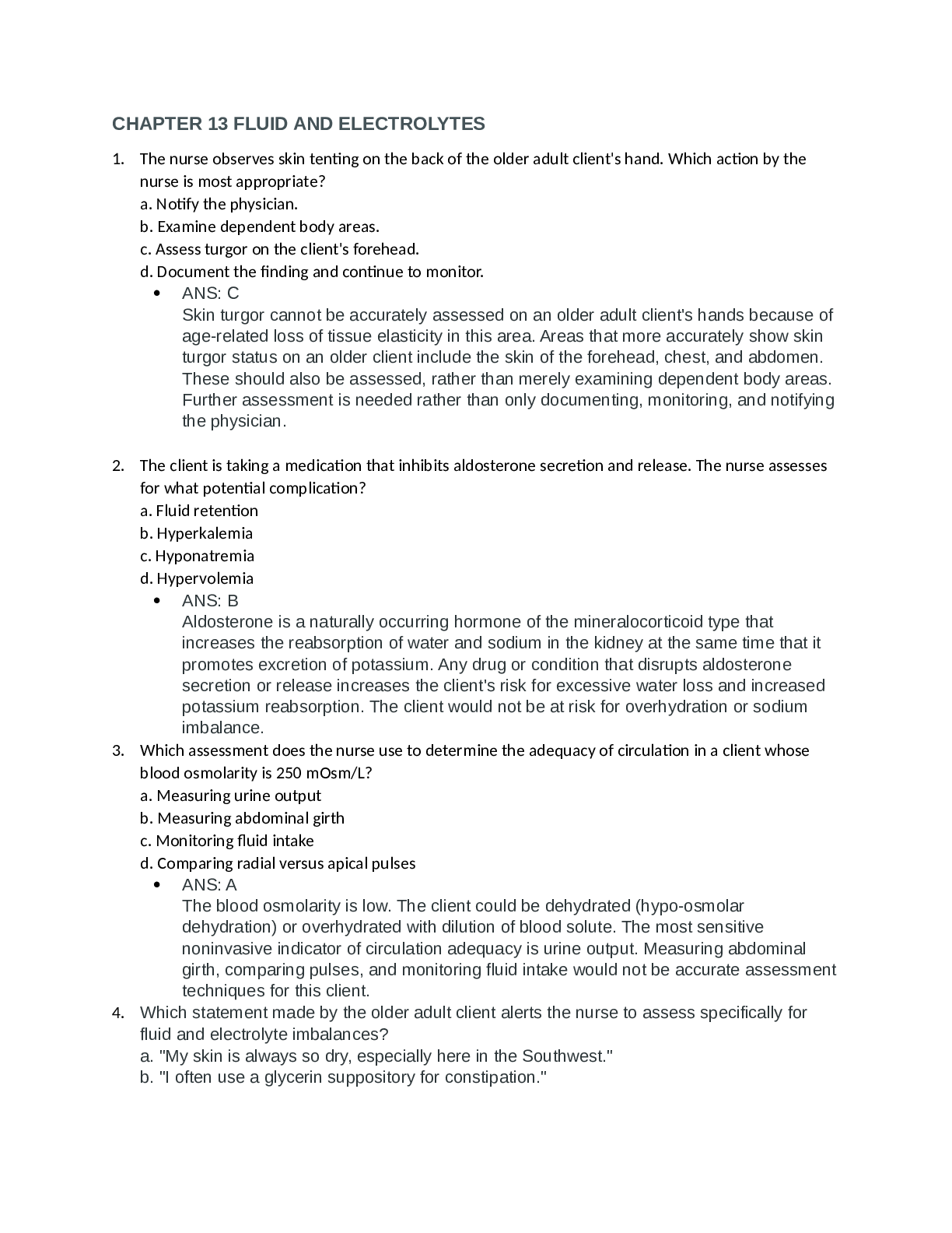 Preview image of CHAPTER 13 FLUID AND ELECTROLYTES document