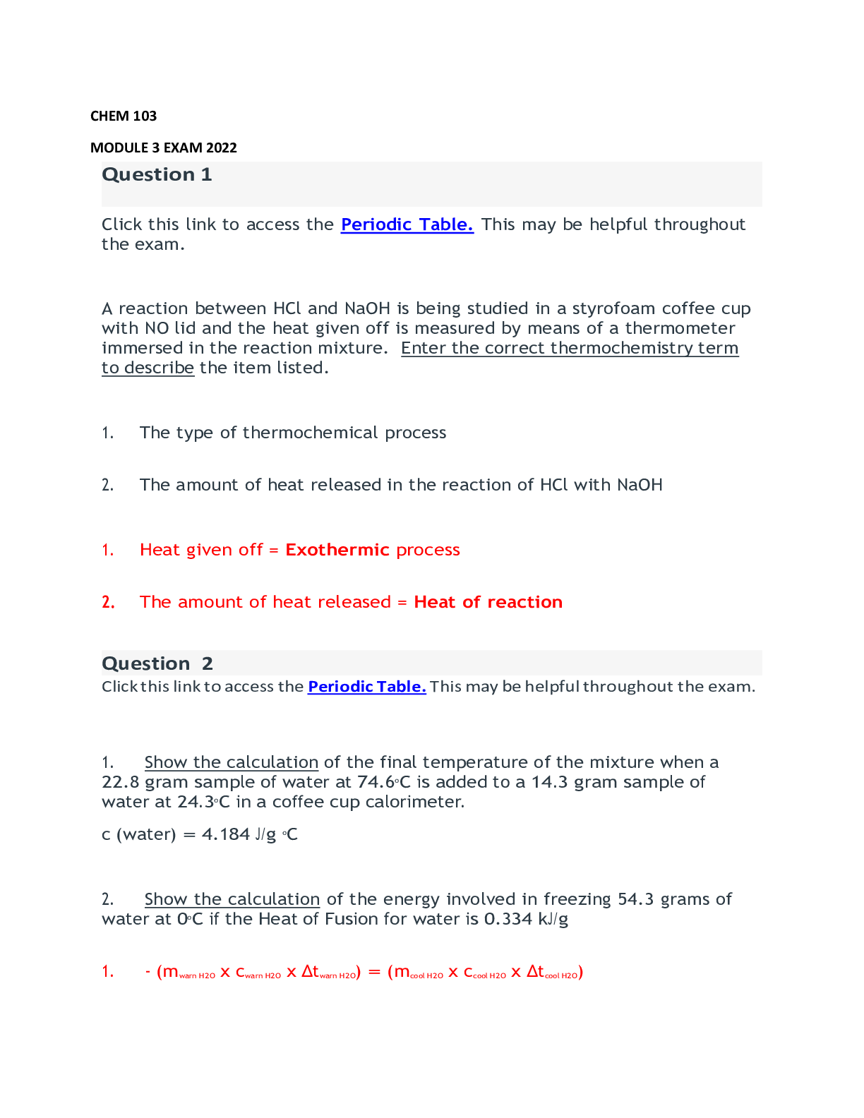 CHEM 103 MODULE 3 EXAM - Scholarfriends