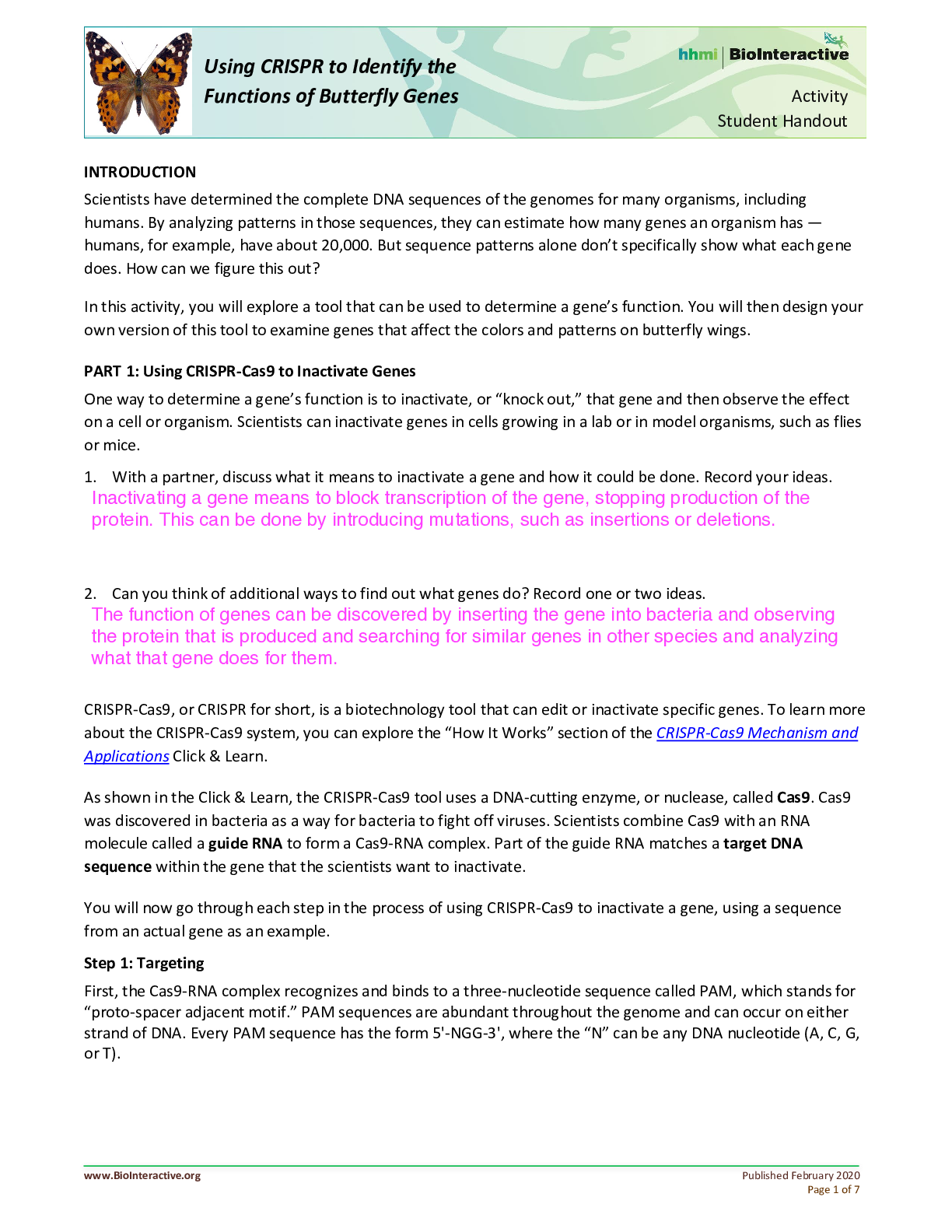 Preview image for University of Notre Dame - BIOS MISCCRISPRButterfly-StudentHO-act