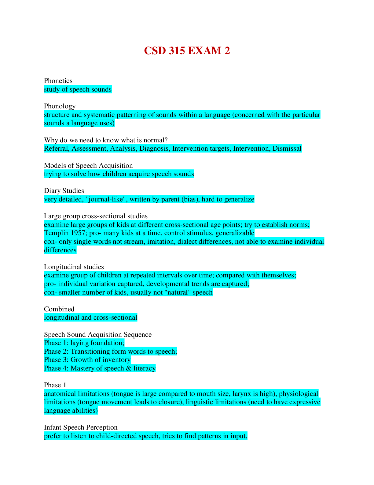 CSD 315 EXAM 2- QUESTIONS AND ANSWERS | ScholarFriends