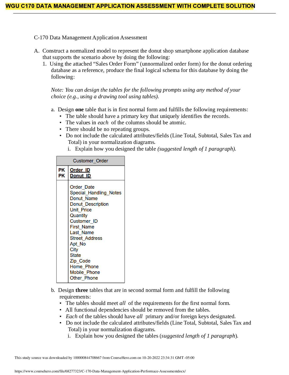 Preview image of WGU C-170 Data Management Application Performace Assessment WITH COMPLETE SOLUTIONS document