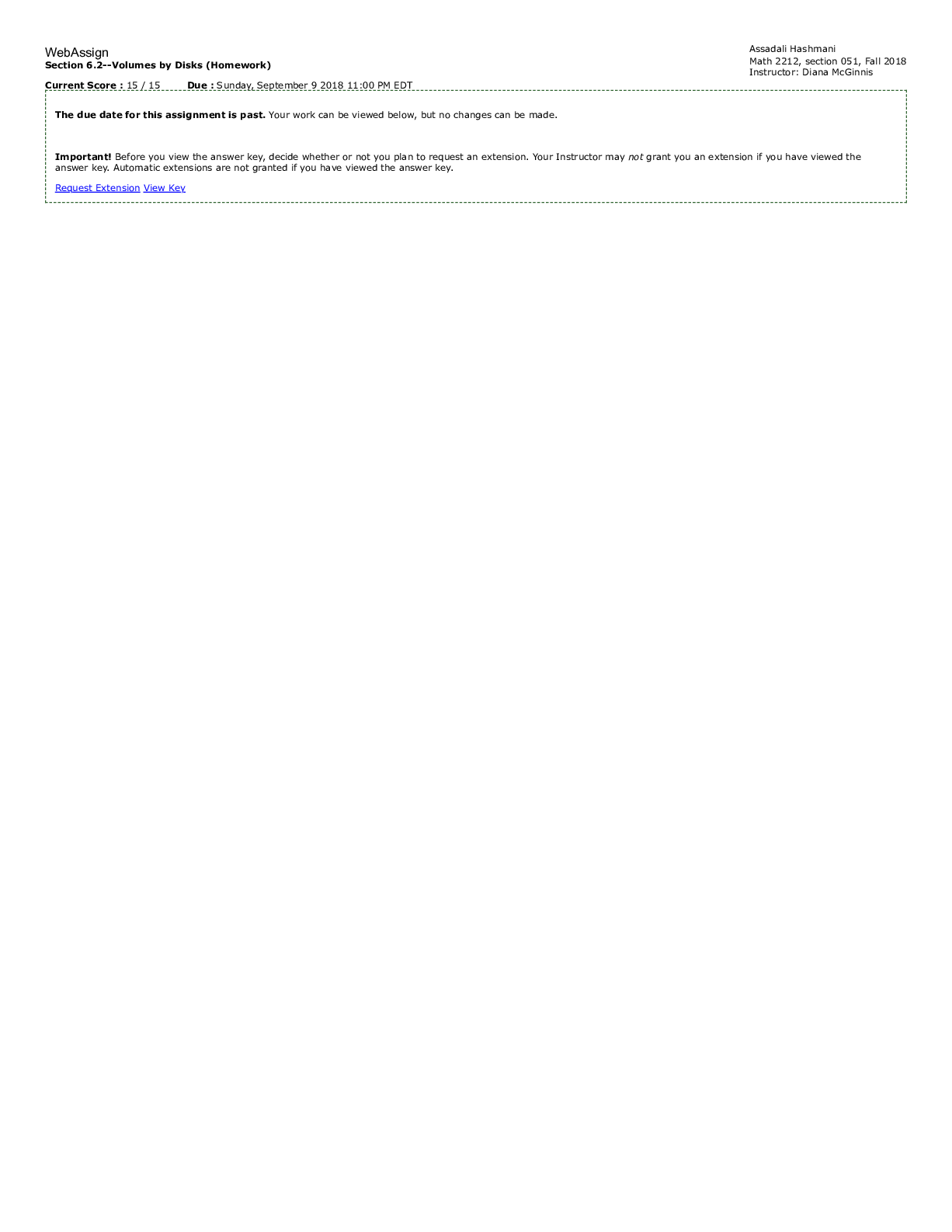Preview of Georgia State UniversityMATH 2212Calc II Chapter 6.2--Volumes by Disks