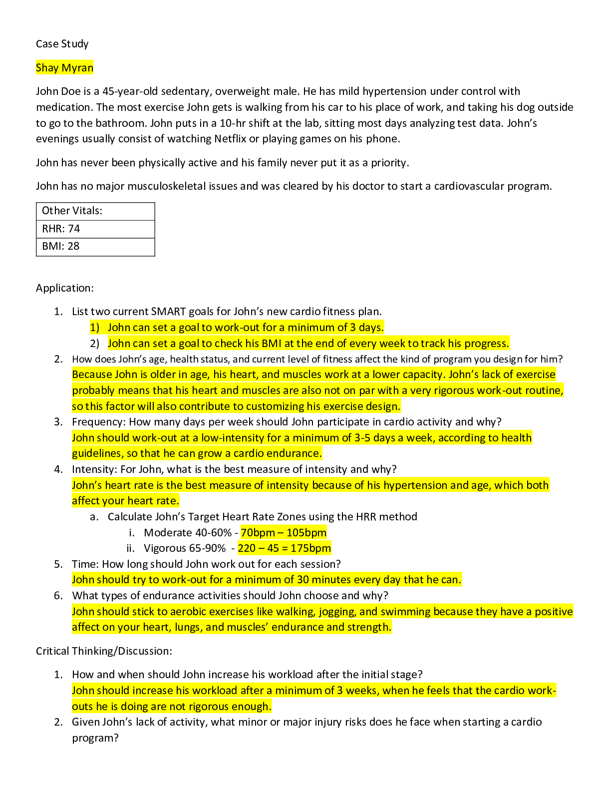 Preview image of Cardio Case Study 2021 docx document