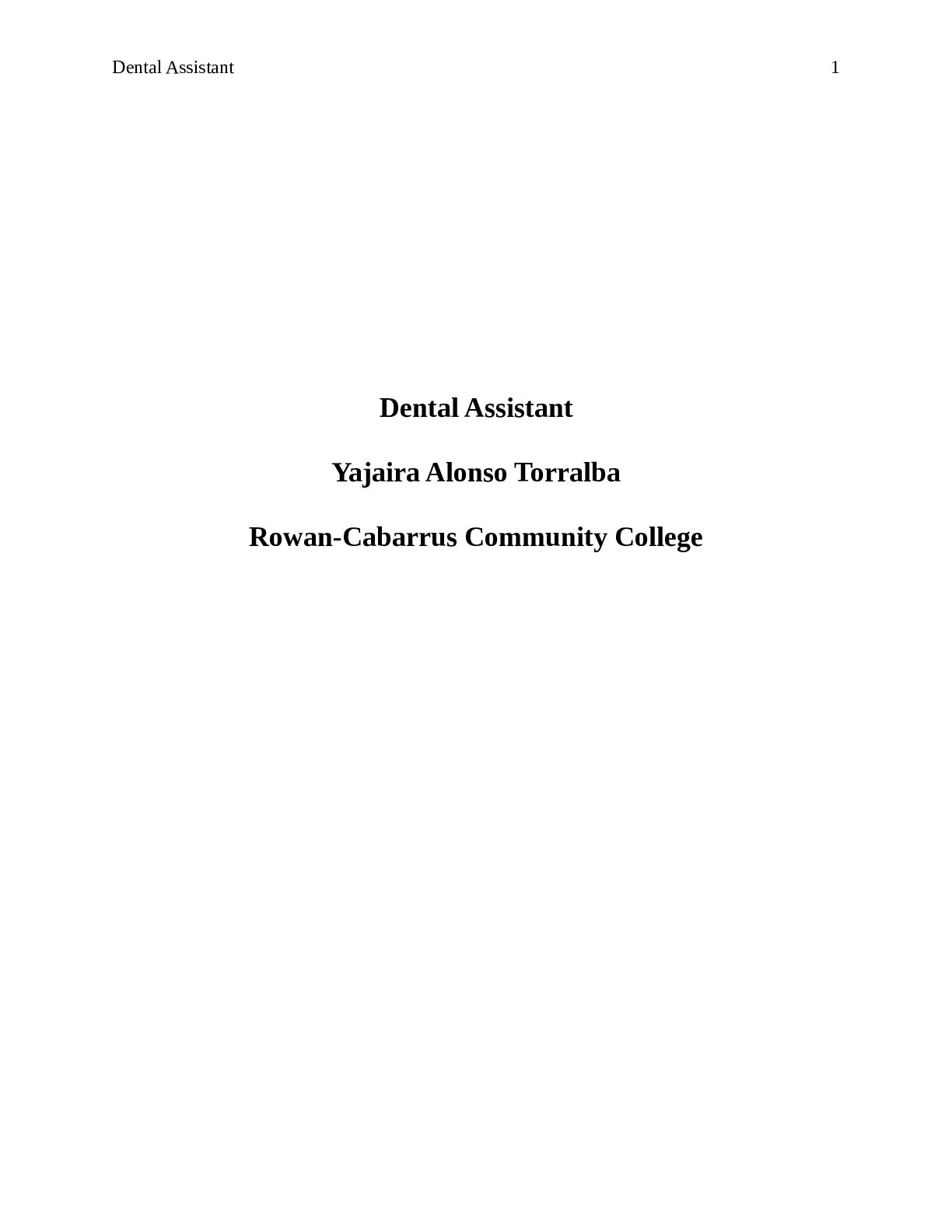 Preview image for [Essay] Dental Assistant; Career Essay - 2019