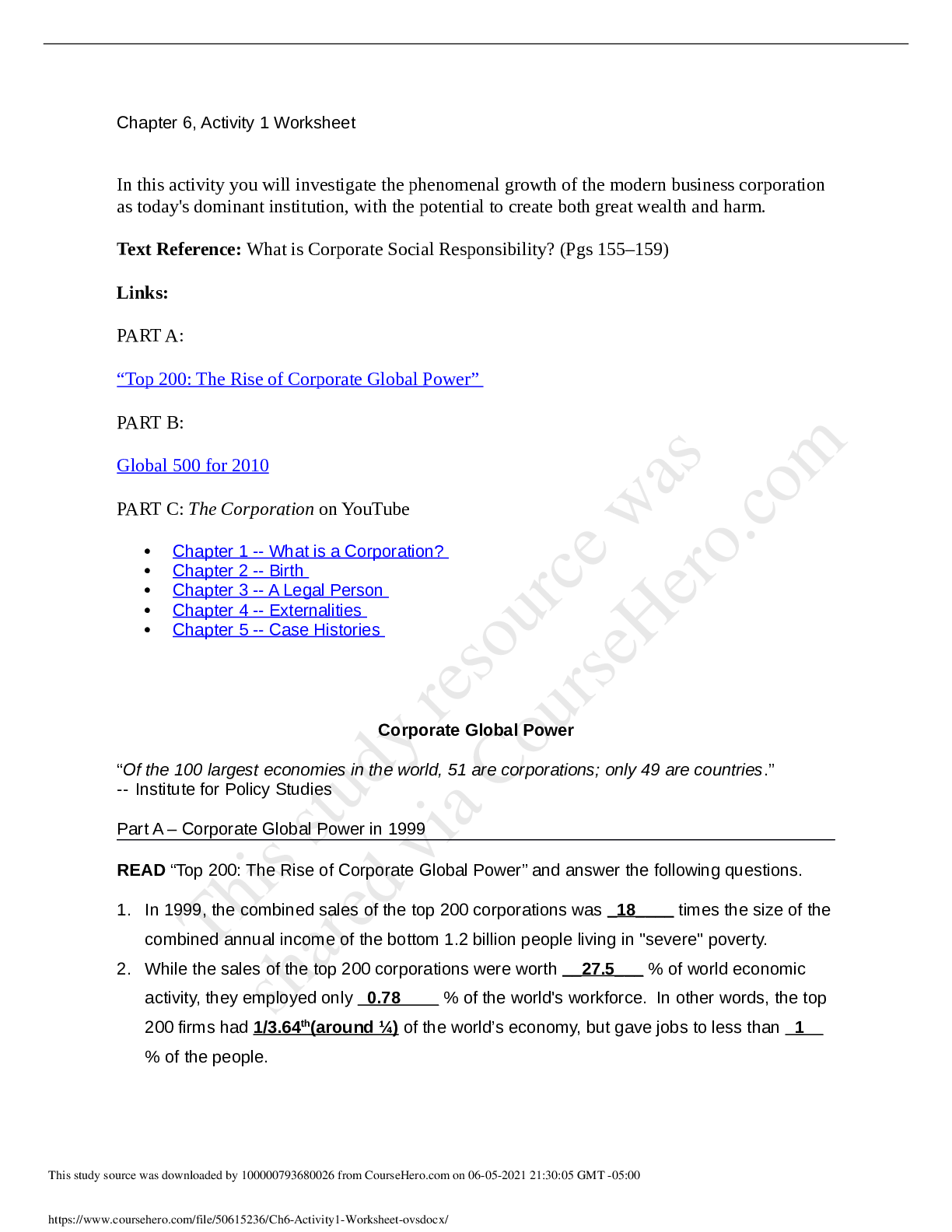 Preview image of Home Schooling ProgramECO MISCCh6_Activity1_Worksheet document