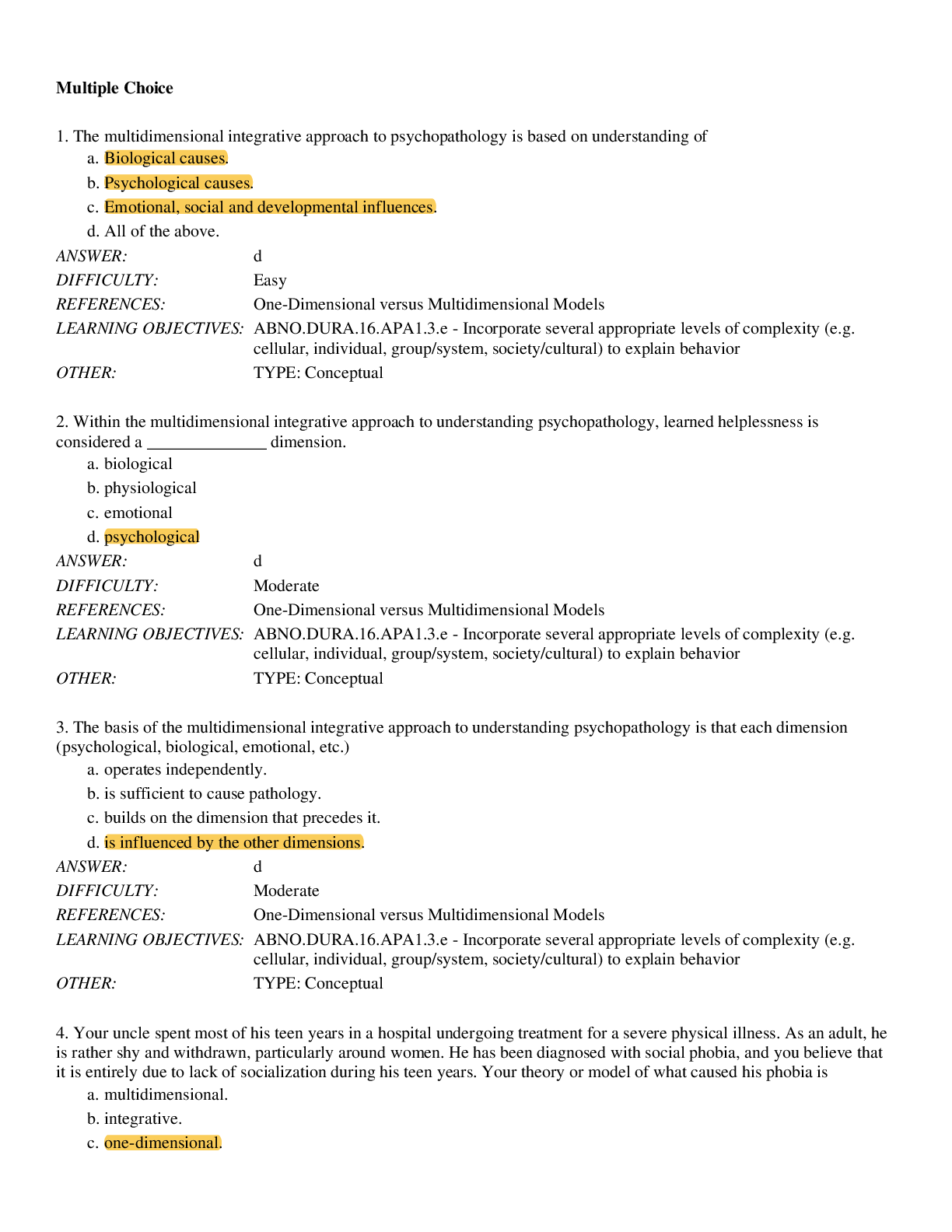 Chapter 02 an integrative approach to psychopathology scholarfriends