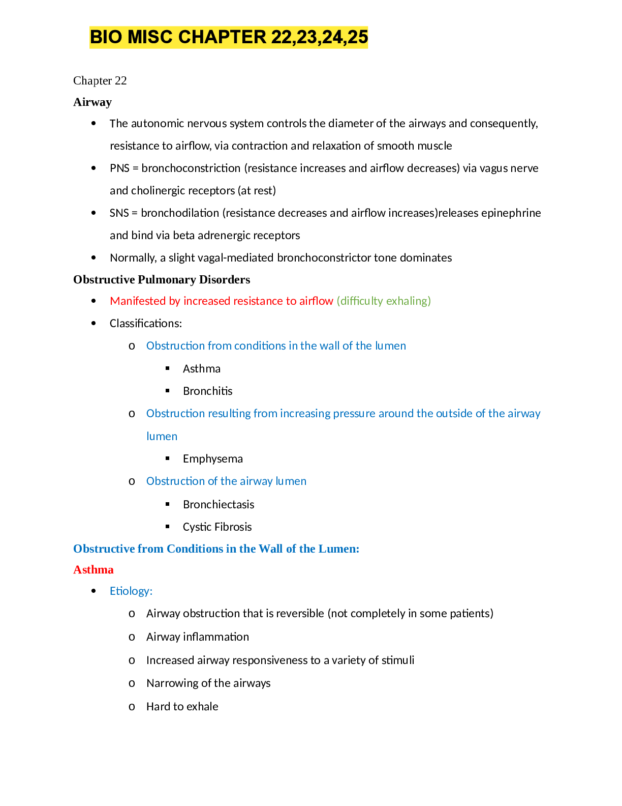 Preview image for BIO MISC CHAPTER 22,23,24,25