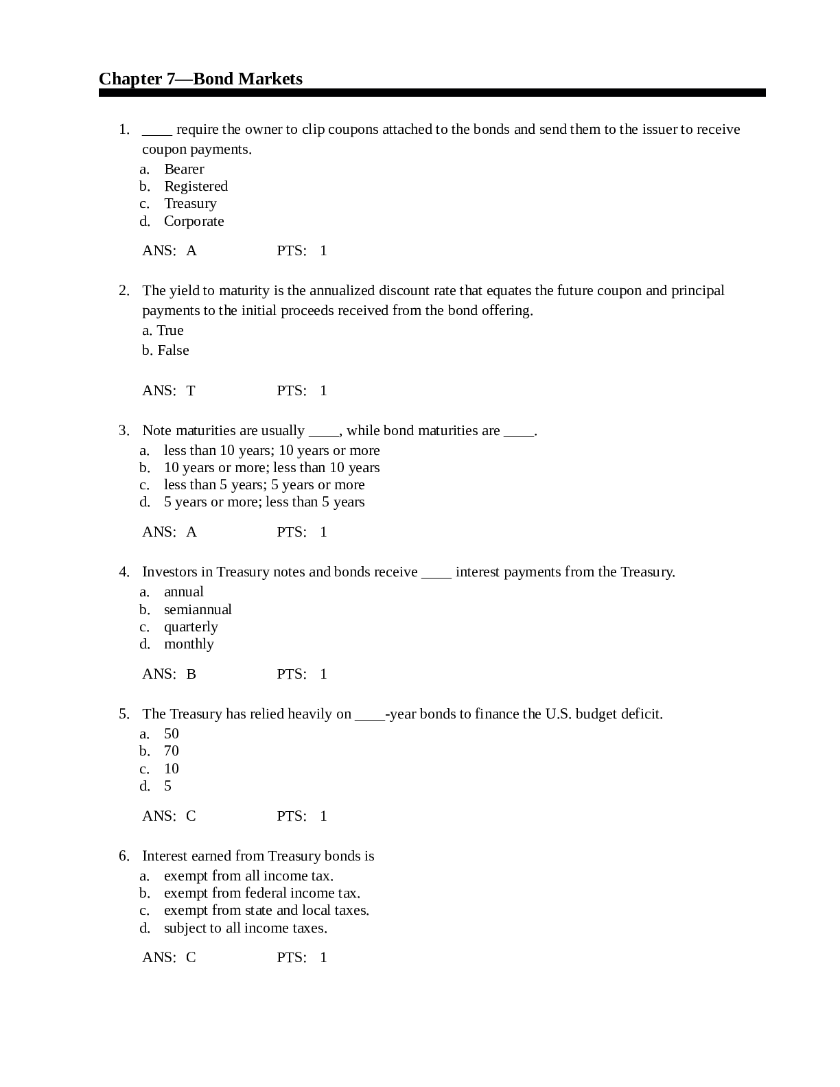 Preview image of FINANCE 3321 Chapter 7—Bond Markets document