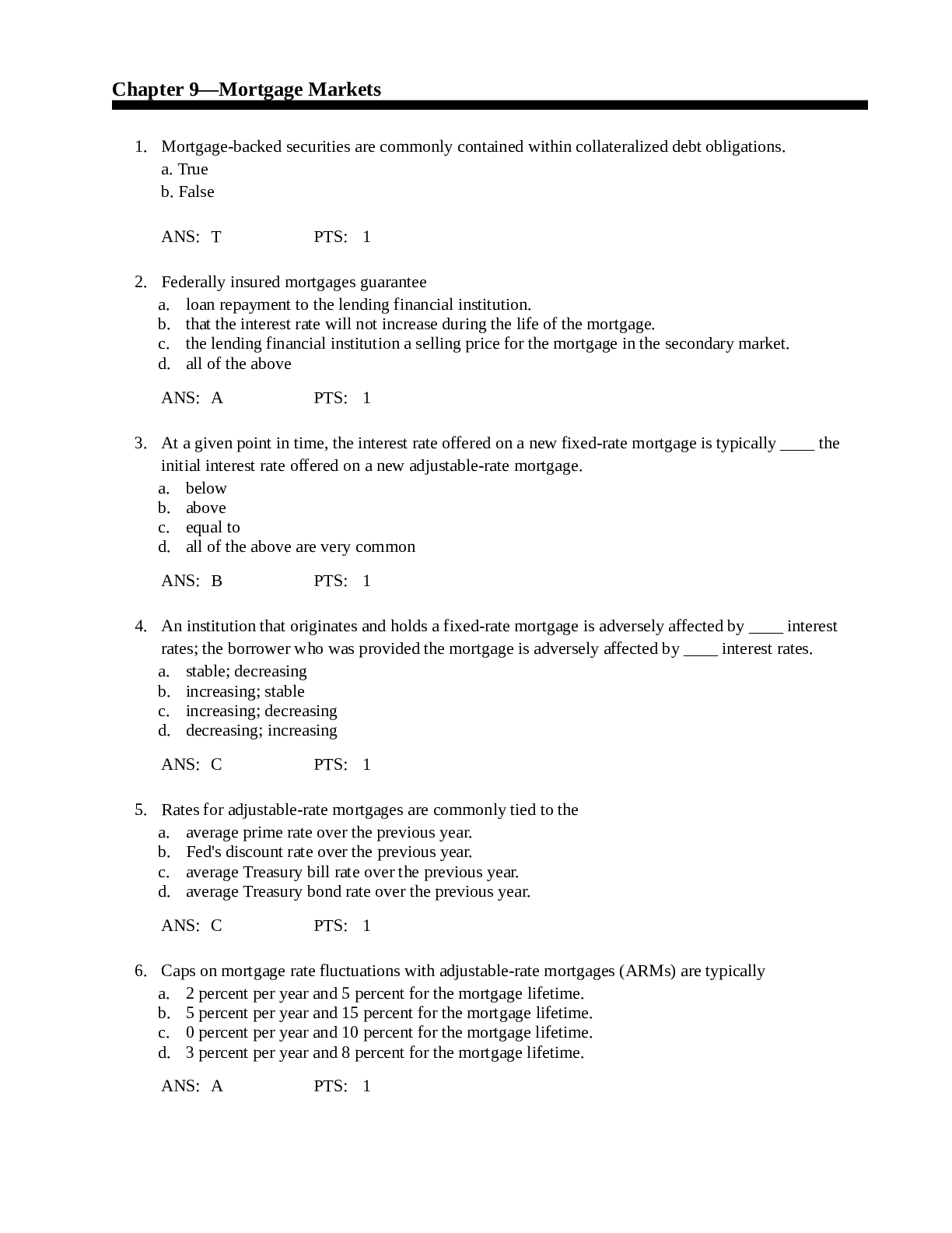 Preview image of ACCT 2011 Chapter 9 - Test Bank document