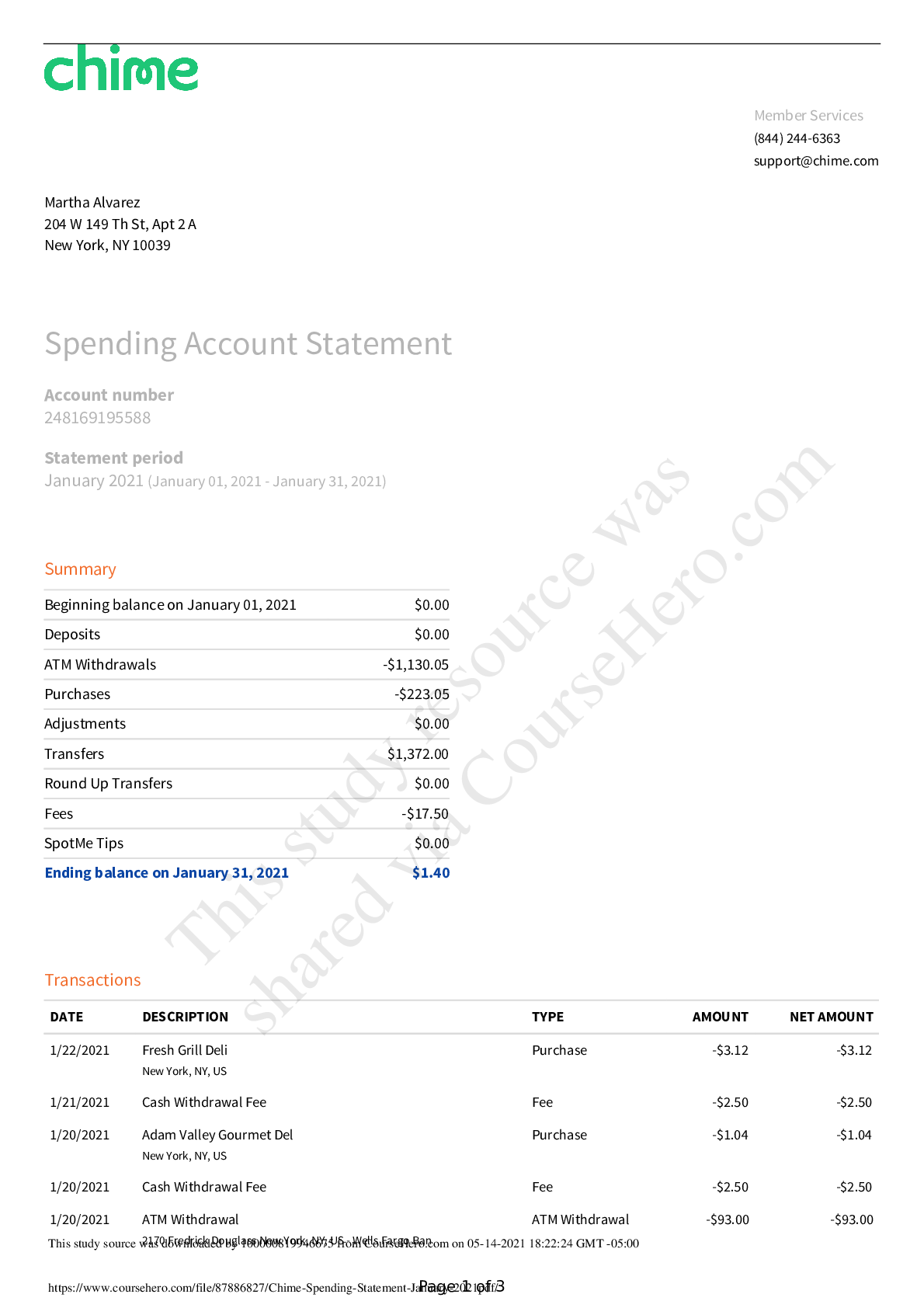 Preview image of Chime-Spending-Statement-January-2021 document