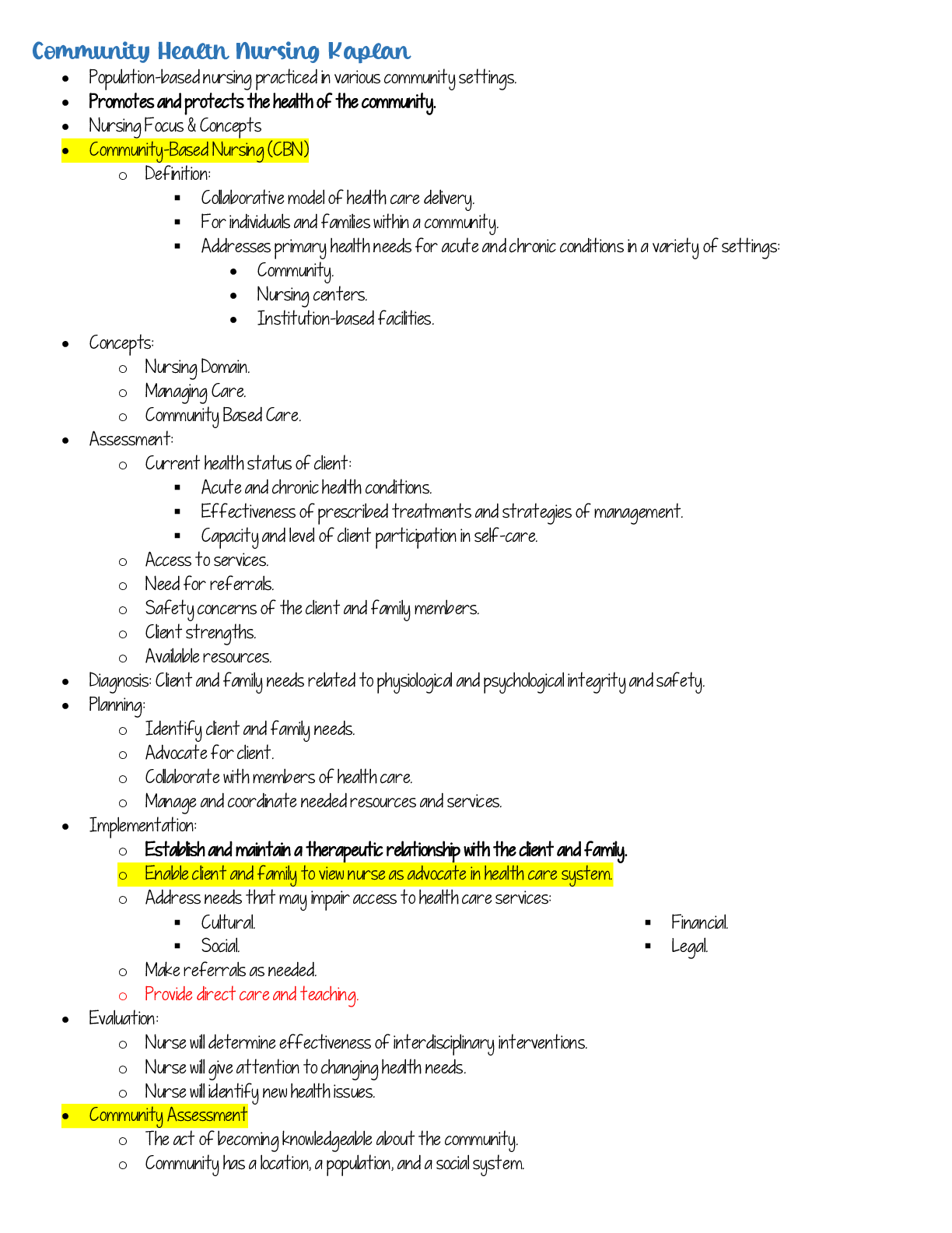 Preview image for Community Health Nursing