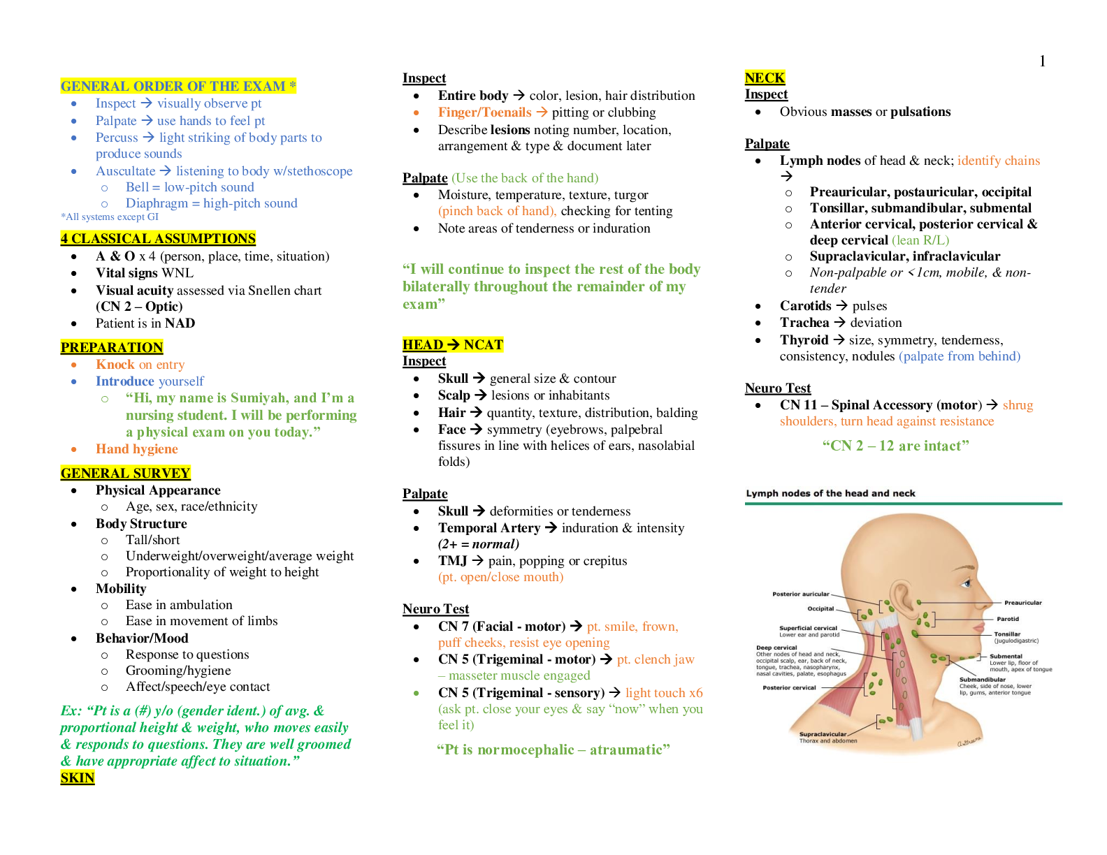 Preview image for Complete Head-to-Toe Physical Assessment Script