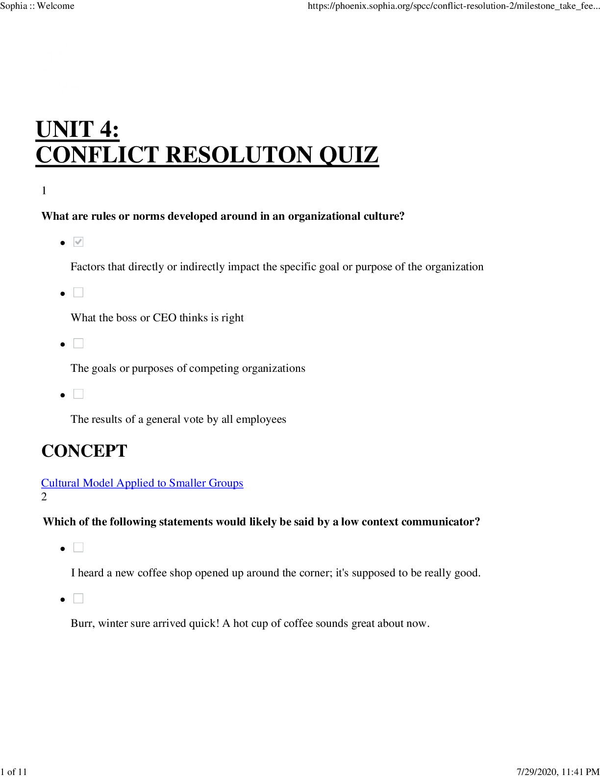 Preview image of Conflict Resolution Milestone 4 Test document
