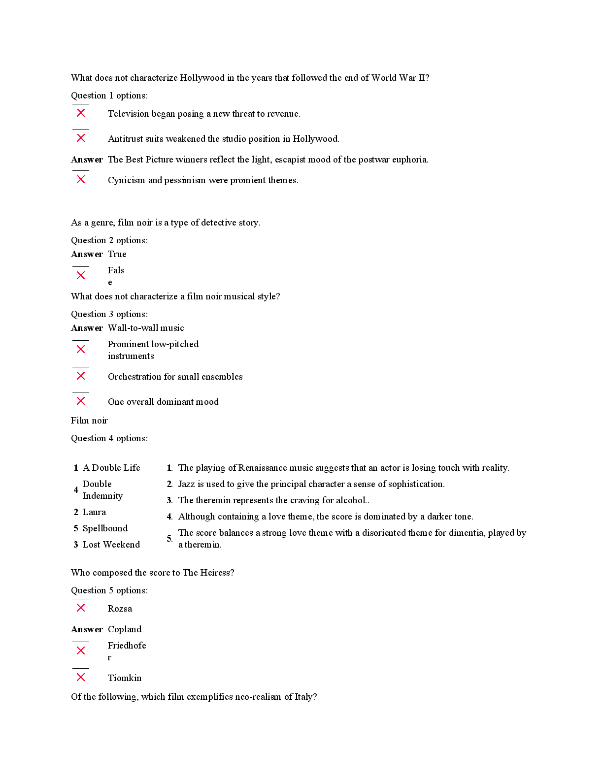 Preview of MUS 468  Music and Film Test #2.  | 55 Qestions & Answers