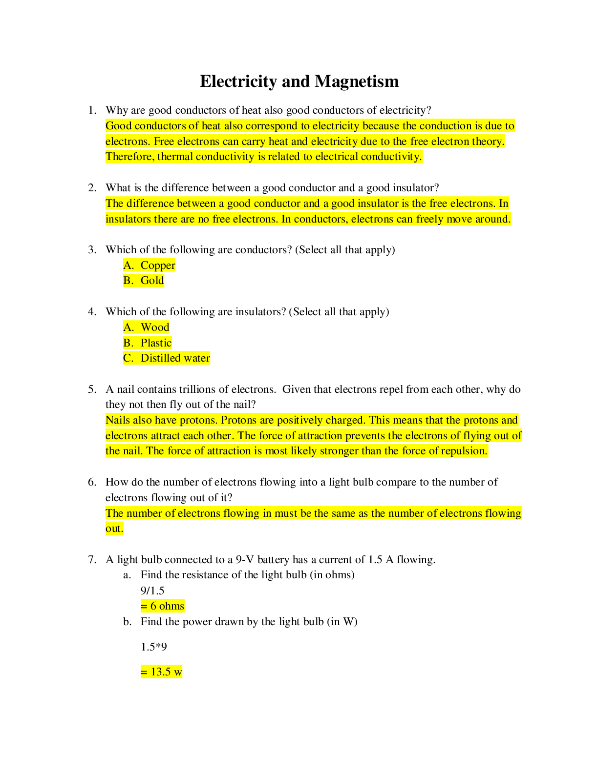 Preview image of PHY 102 Electricity and Magnetism 2019\2020 document