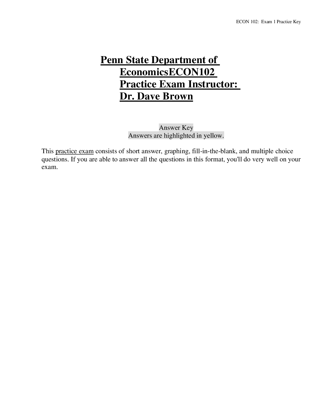 Preview image of ECON-Exam_1_Practice_Key document