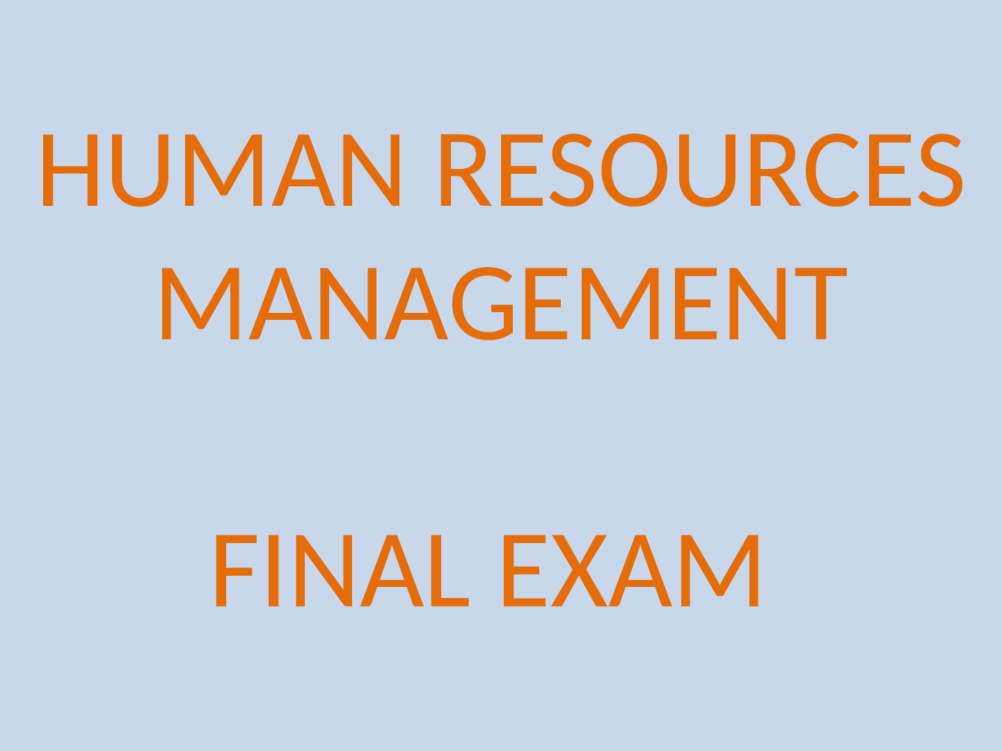 Preview image of FINAL EXAM HR document